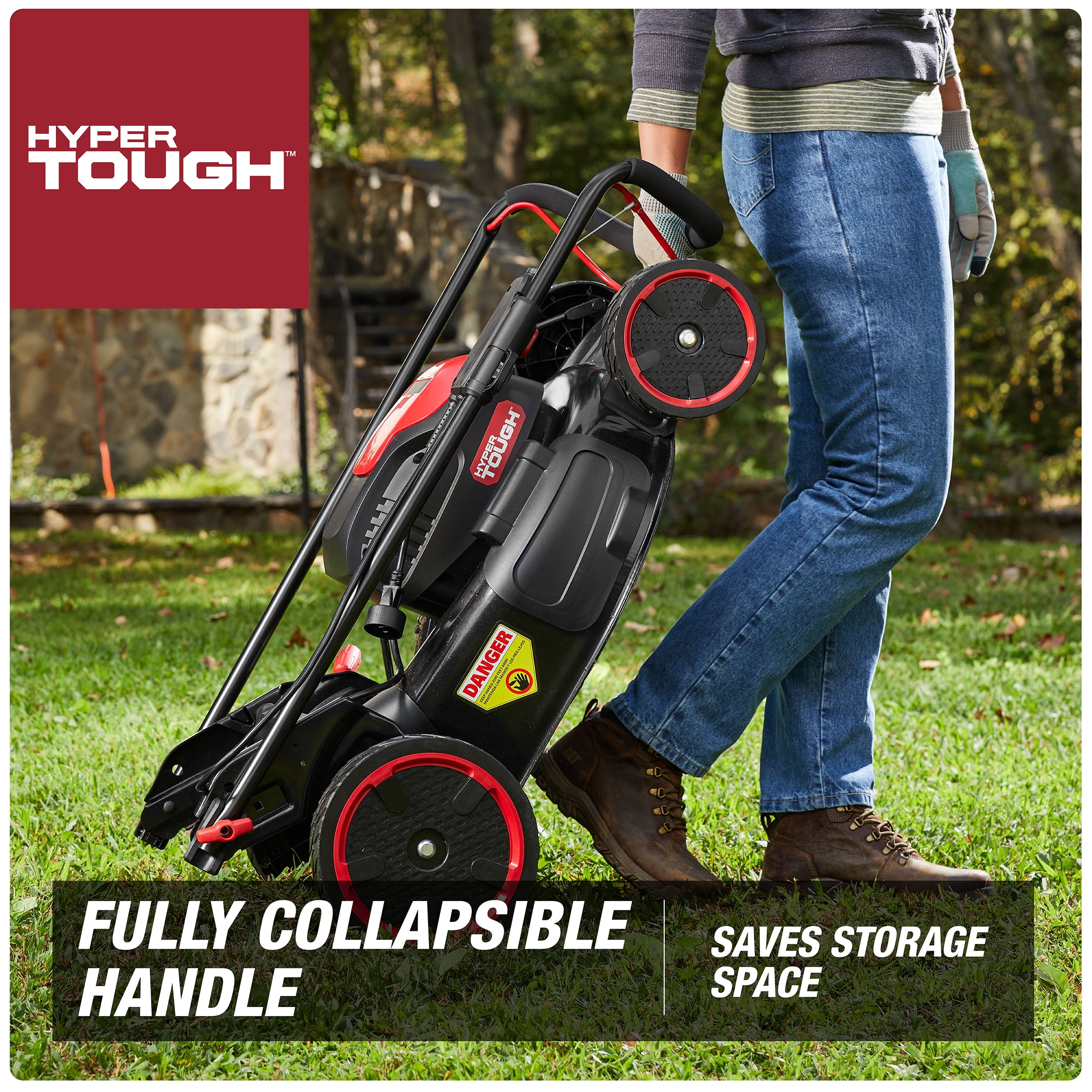 Hyper Tough 20 in 13A Corded Electric Walk-Behind Lawn Mower (Black, 20 in) h3u5y