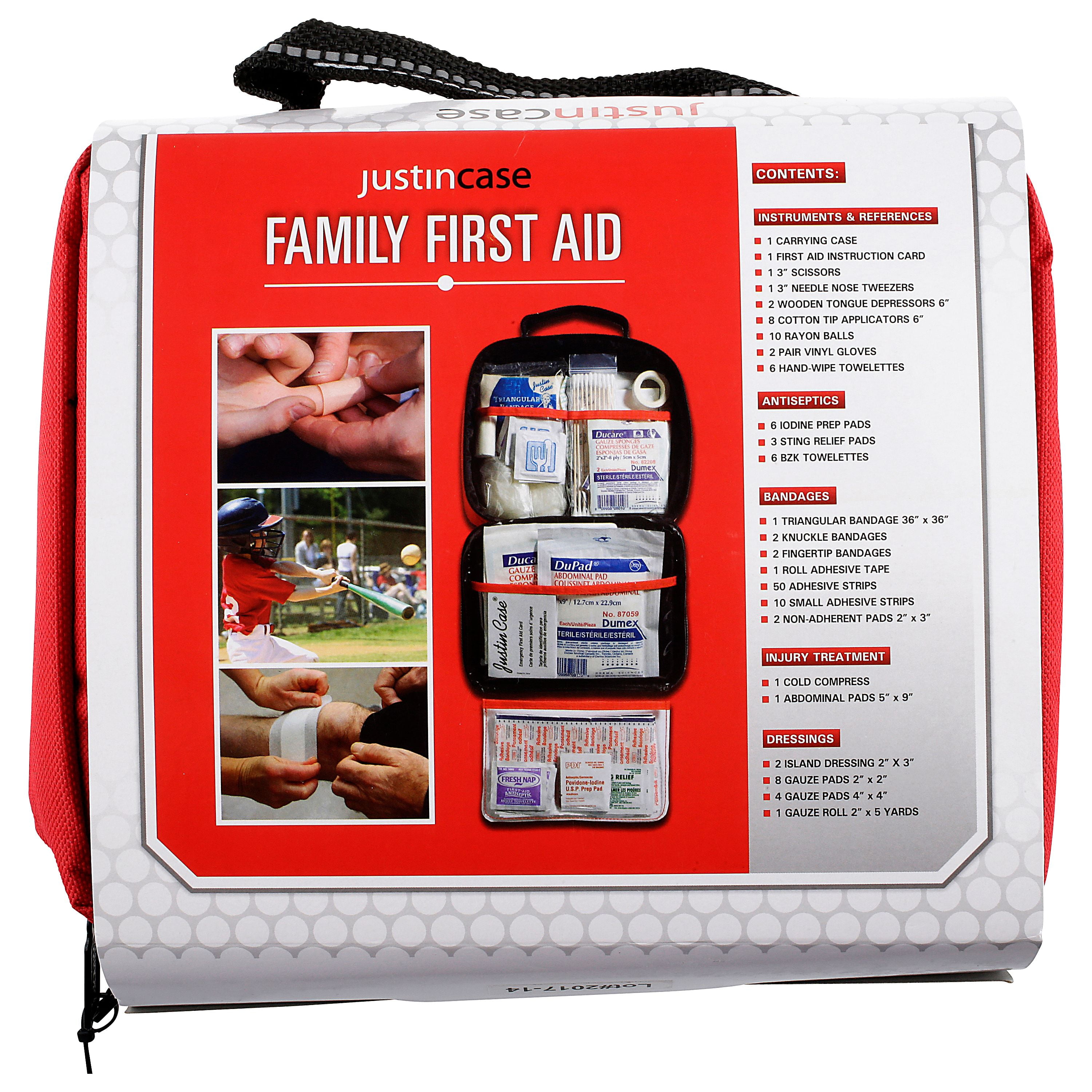 Justin Case 131-Piece Family First Aid Kit with Carrying Case (131-Piece Set) v8lm4