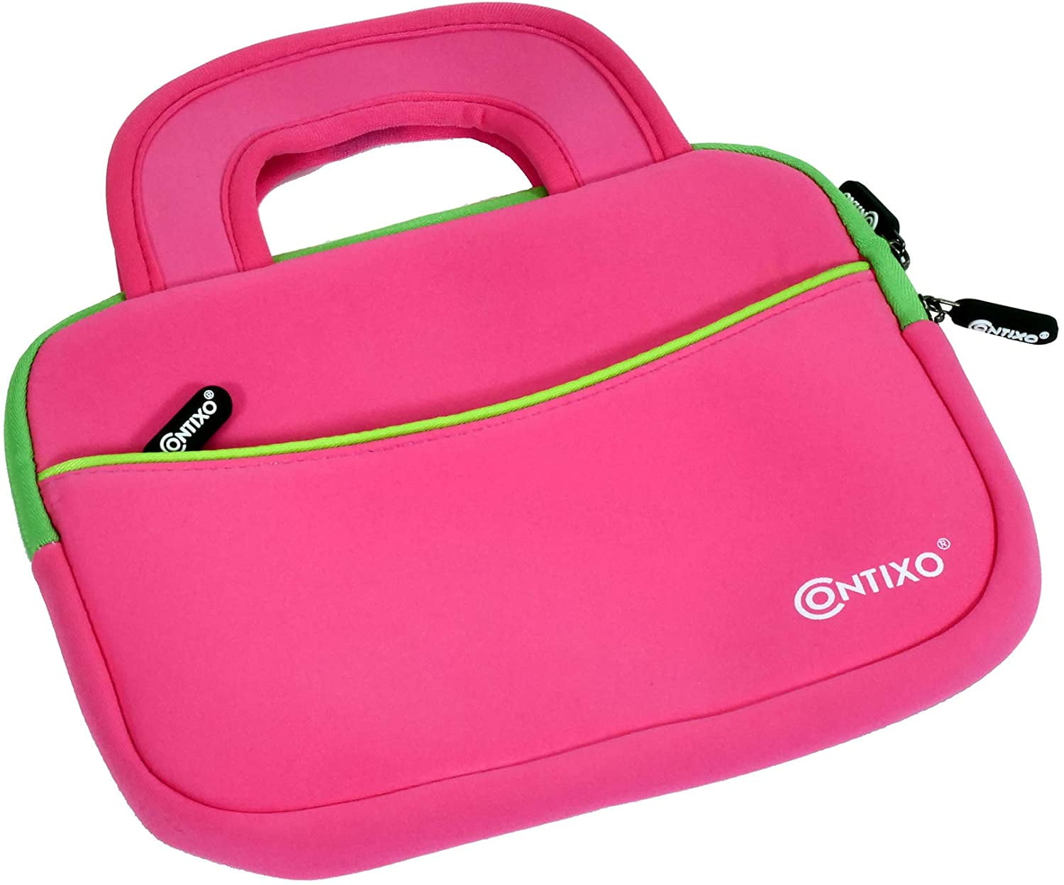 Contixo Kids Tablet Carrying Case, Water-Resistant Neoprene Sleeve with Accessory Pocket (Pink, 10 in) wi9fq