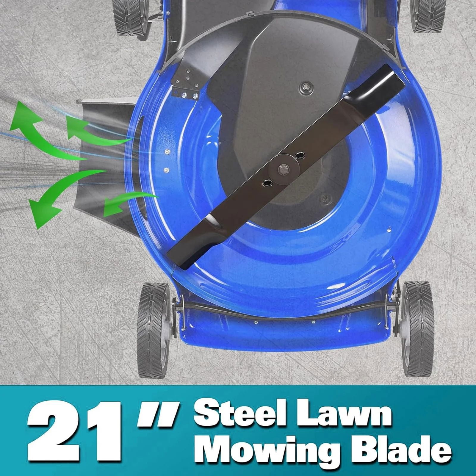 ANLIBATT 21-Inch Gas Push Lawn Mower (201cc 4-Cycle Engine, 3-in-1 Mulching & Bagging, Blue, 21 in) ji1d3