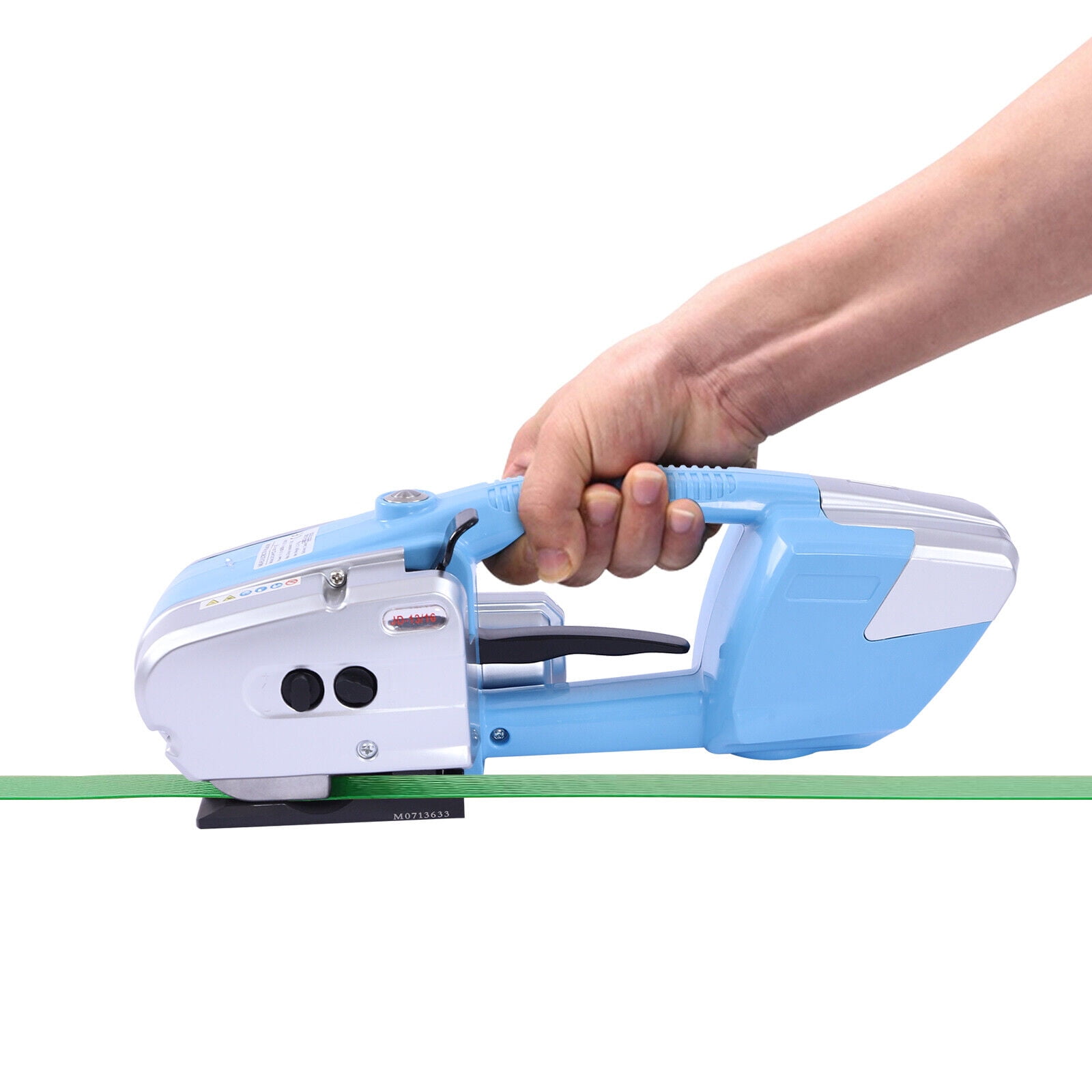 DENSET Automatic Strapping Machine Battery Operated Banding Tool for 0.5-0.625 in PP PET Straps (Blue) yqv1z