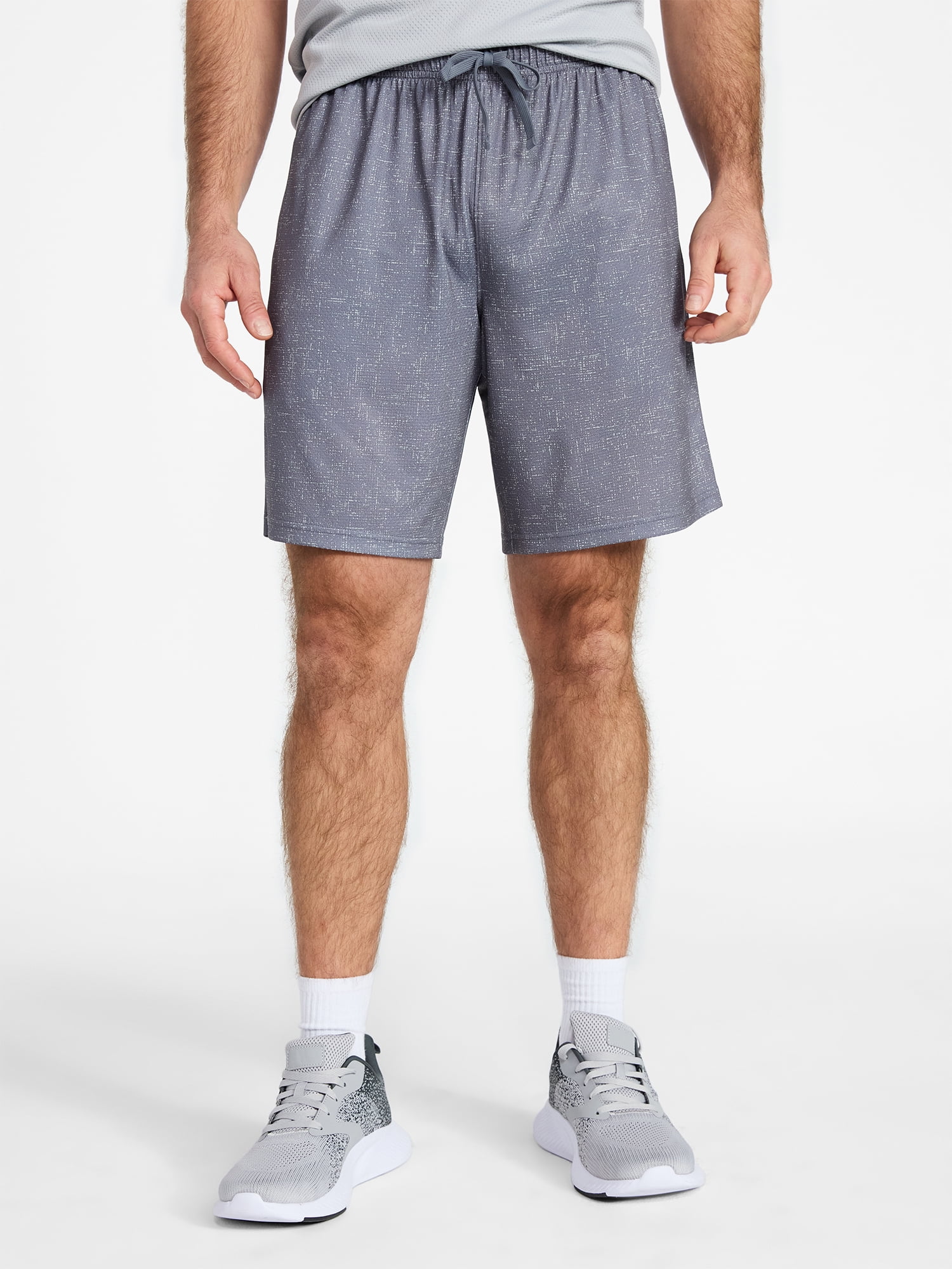 Athletic Works Men's Active Mesh Performance Shorts (Grey, 9 in Inseam) hwd78