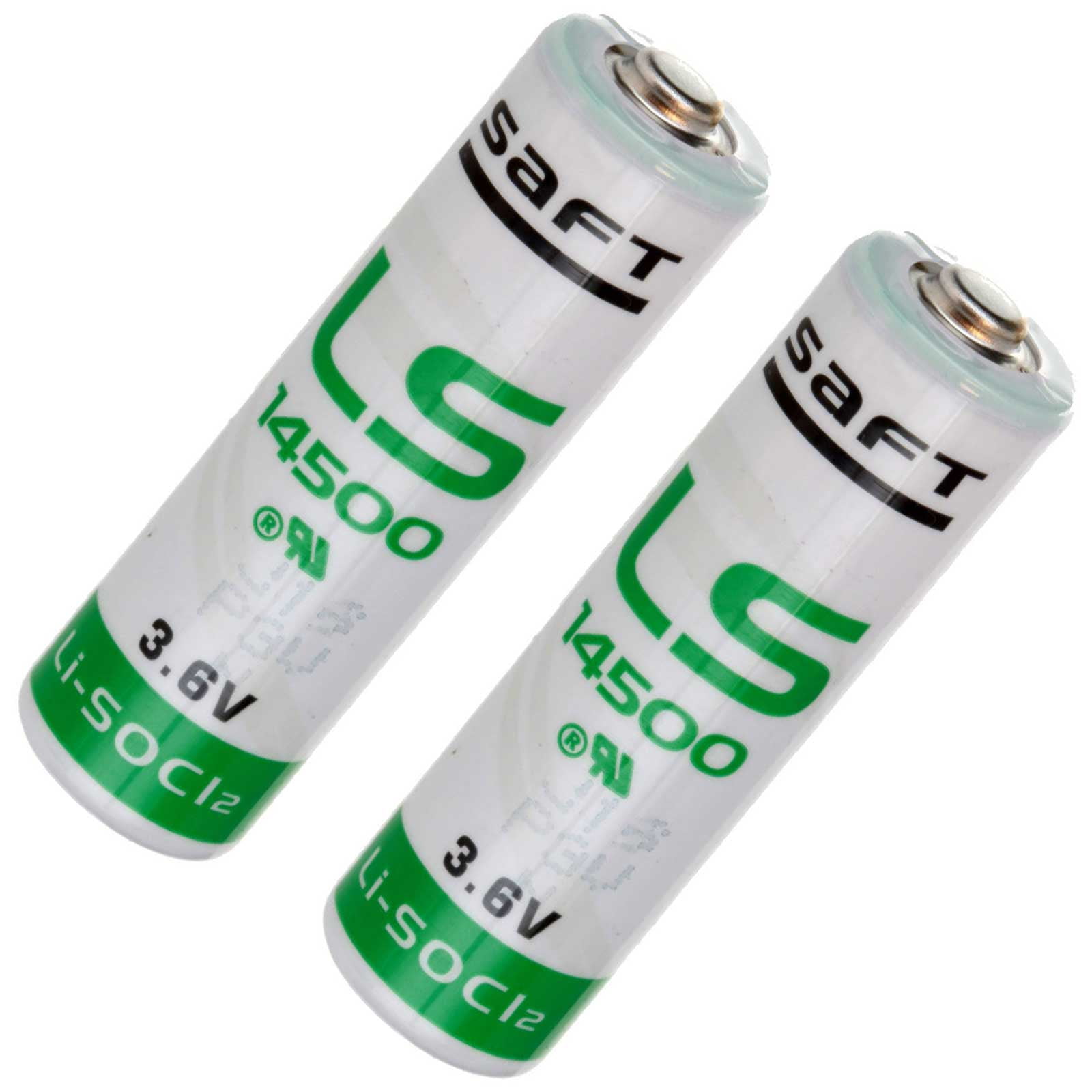 SAFT LS14500 AA Lithium Battery 3.6V 2600mAh High-Energy Primary Cell (2 Pack) ah0te