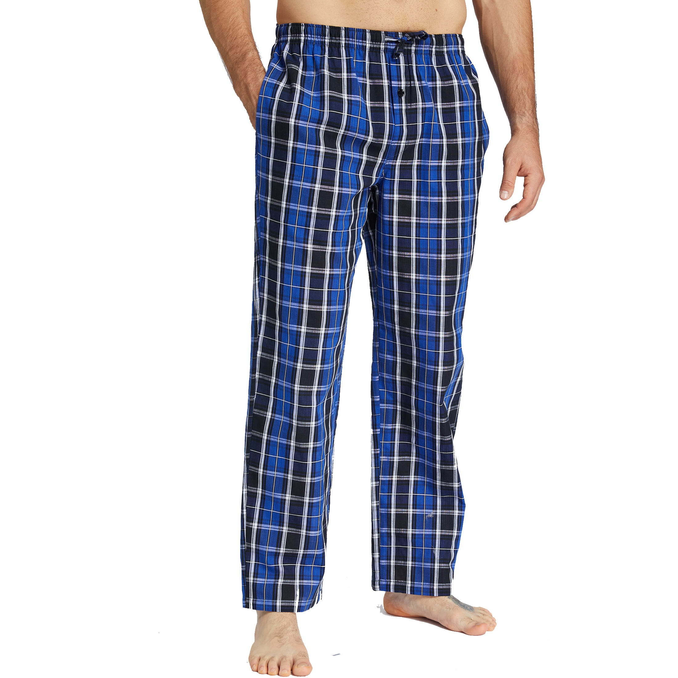 Onimisc Men's Cotton Pajama Pants Lightweight Sleepwear Lounge Bottoms with Pockets (Plaid, XL, 3-Pack) 2gq5a