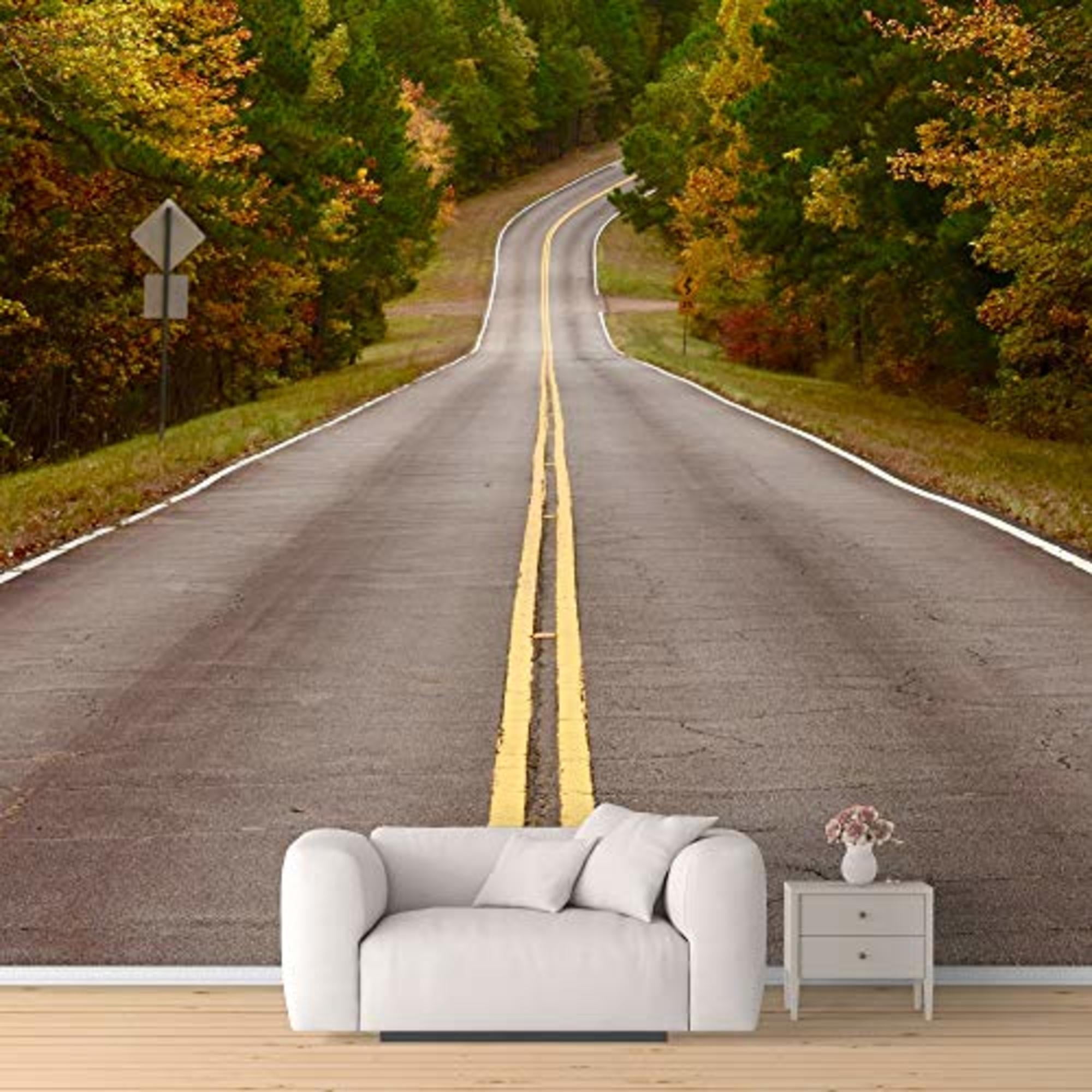IDEA4WALL Highway Peel and Stick Wall Mural Removable Adhesive Decor (6-Piece Set, 100 in x 144 in) emj6y