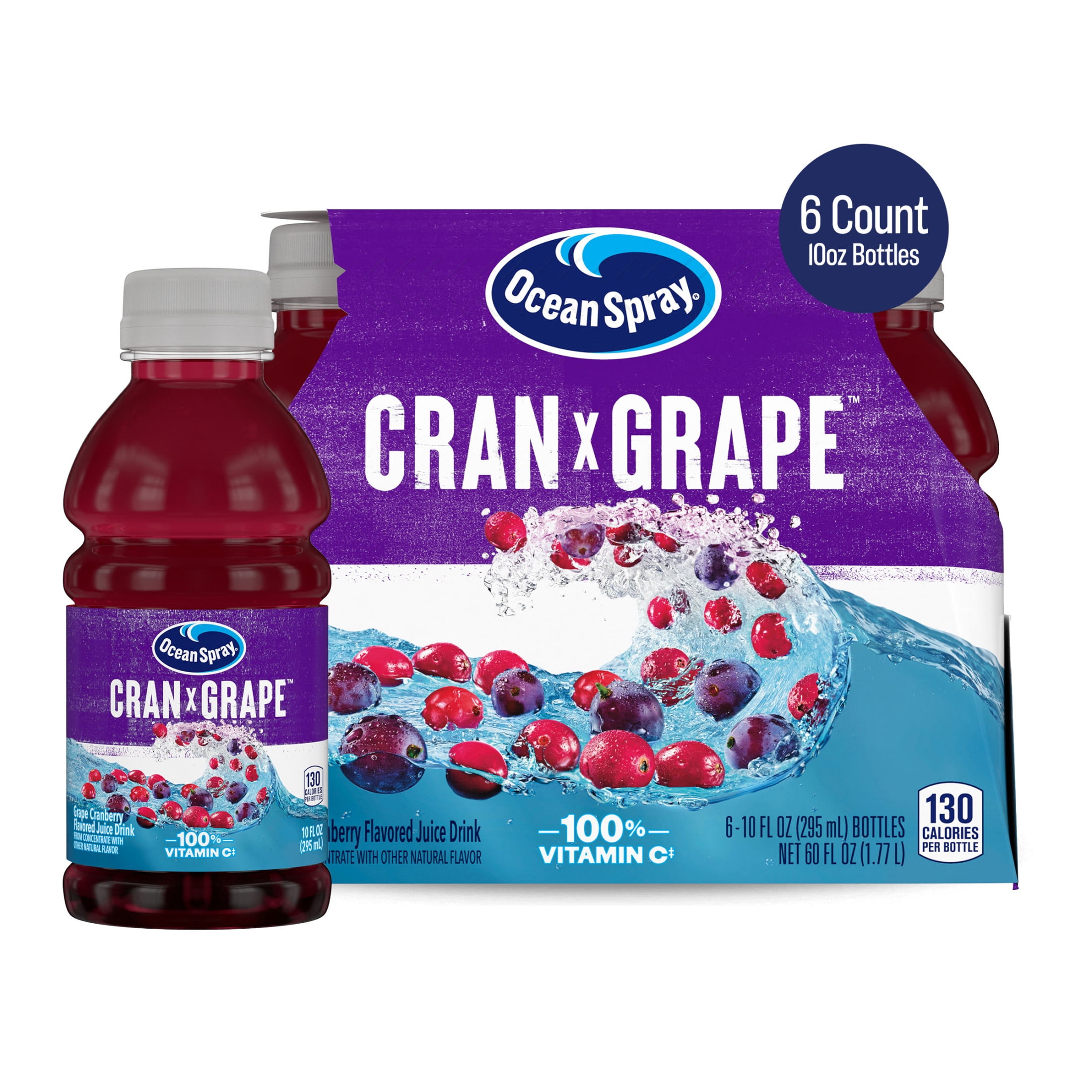 Ocean Spray Cran-Grape Cranberry Grape Juice Drink (6 Pack, 10 fl oz) ebims