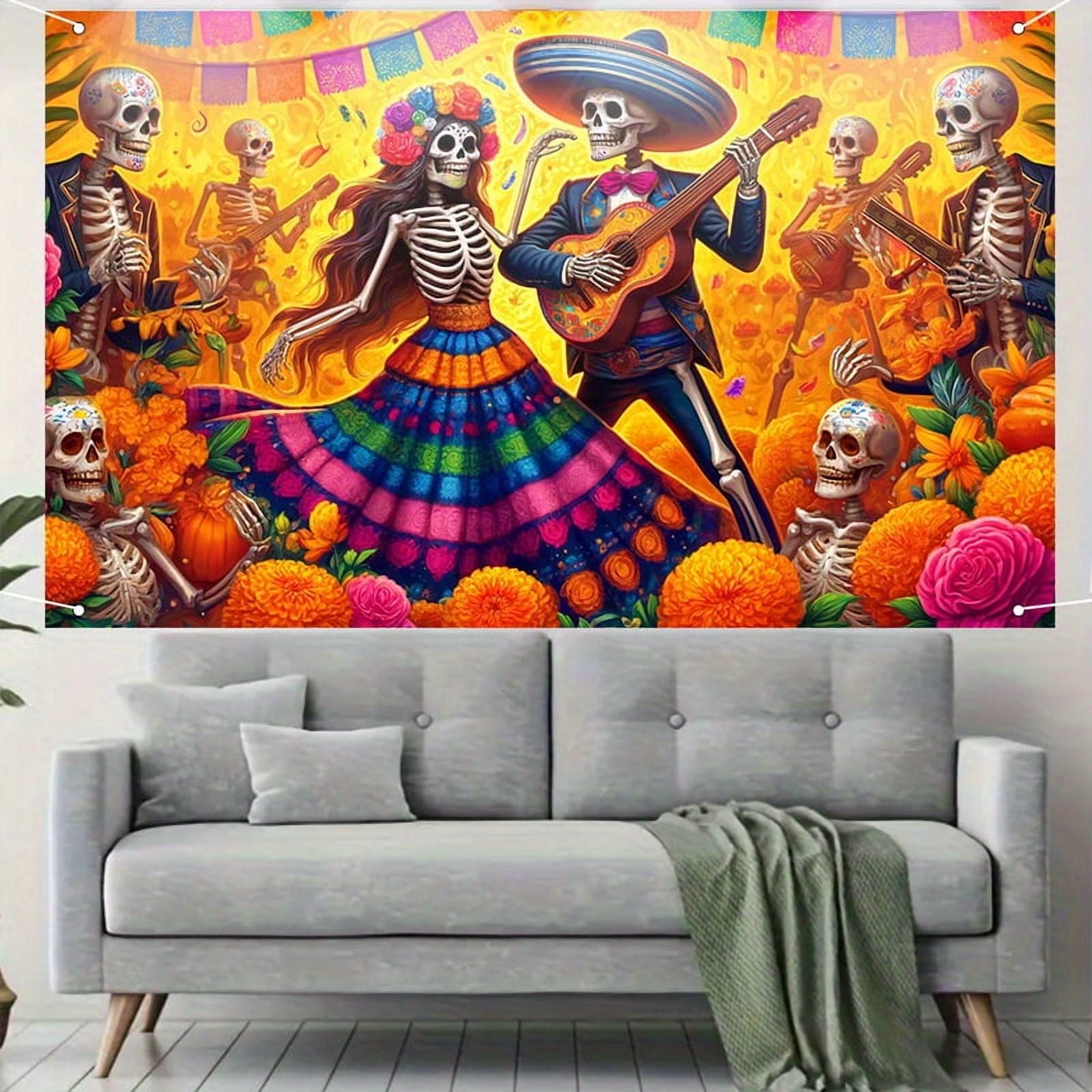 Generic Halloween Witch Magic Party Banner Decorative Wall Flag (Black, 70.87 in x 43.31 in) kkbq6