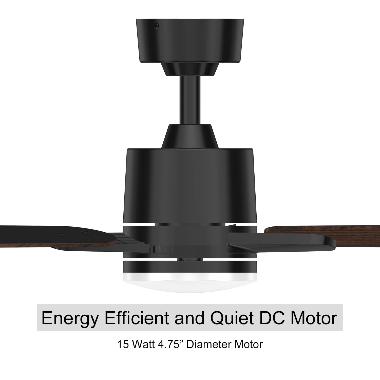 Mainstays 42 in Ceiling Fan with LED Light and Remote Control (Black, 42 in) ofavv