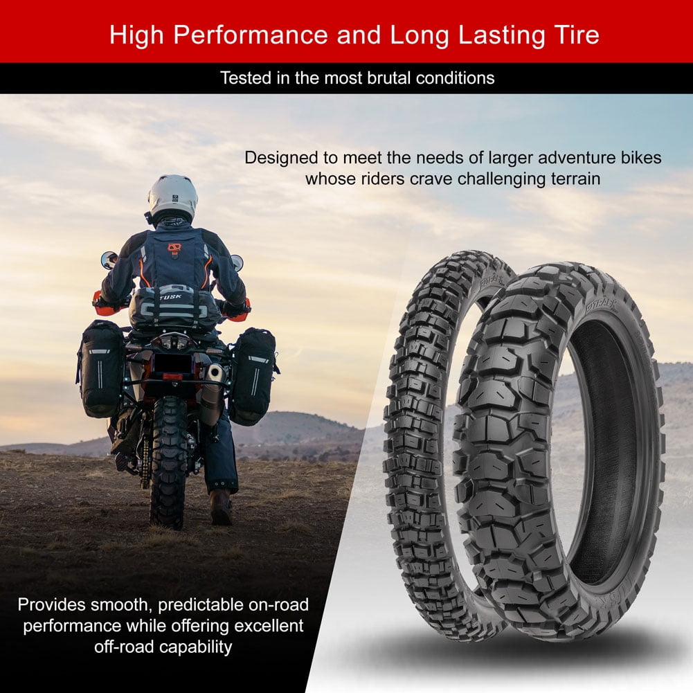 Tusk 2Track Adventure Rear Motorcycle Tire (150/70B-18, 70T) 0i3a2
