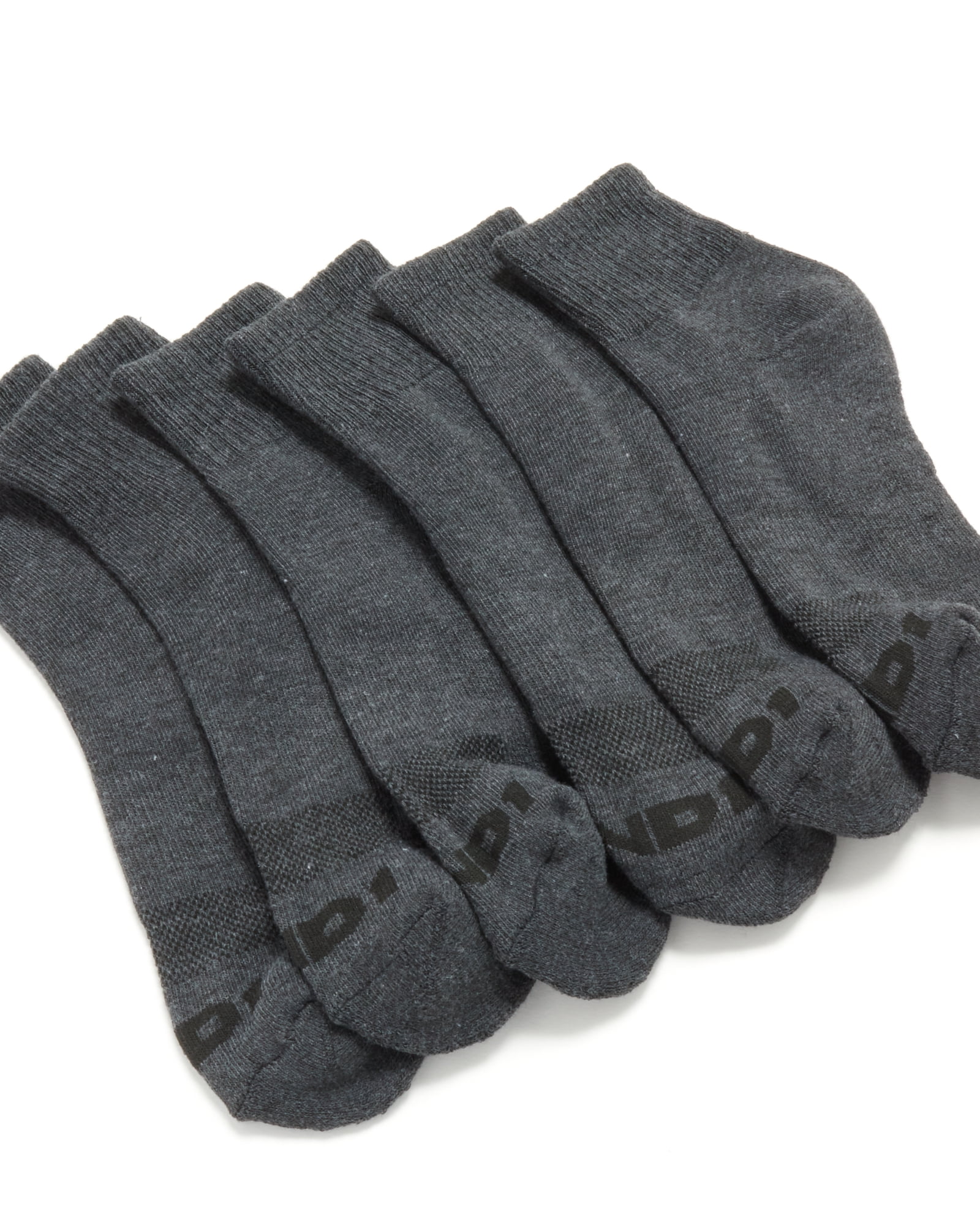 AND1 Men's Cushion Quarter Socks, Arch Support Athletic Socks (Grey, 12 Pack) mo9mf