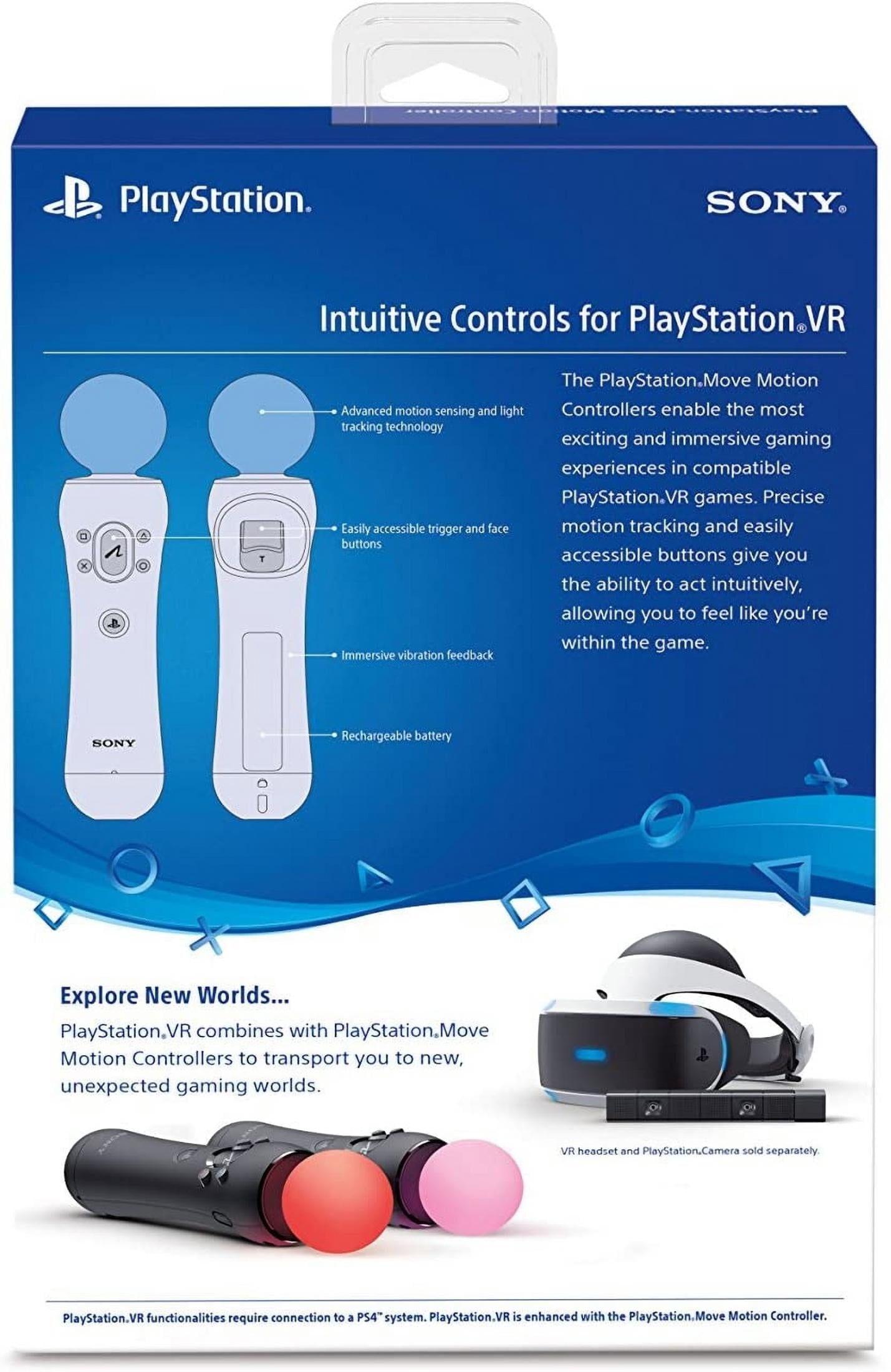 Sony PlayStation Move Motion Controller Wireless Gaming Accessory (Black, 2 Pack) elzqq