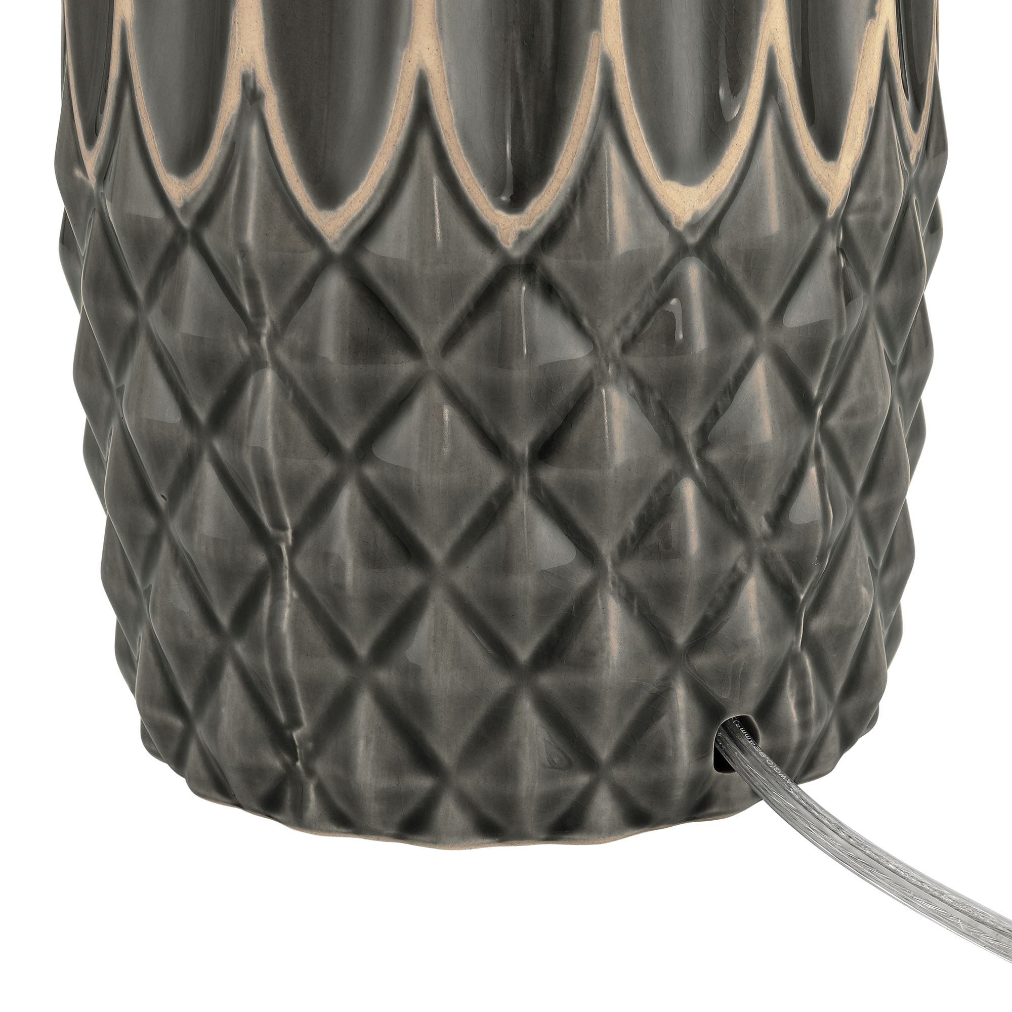 360 Lighting Olsen Ceramic Table Lamp with Fabric Shade (Charcoal Gray, 26.5 in) y4hc6