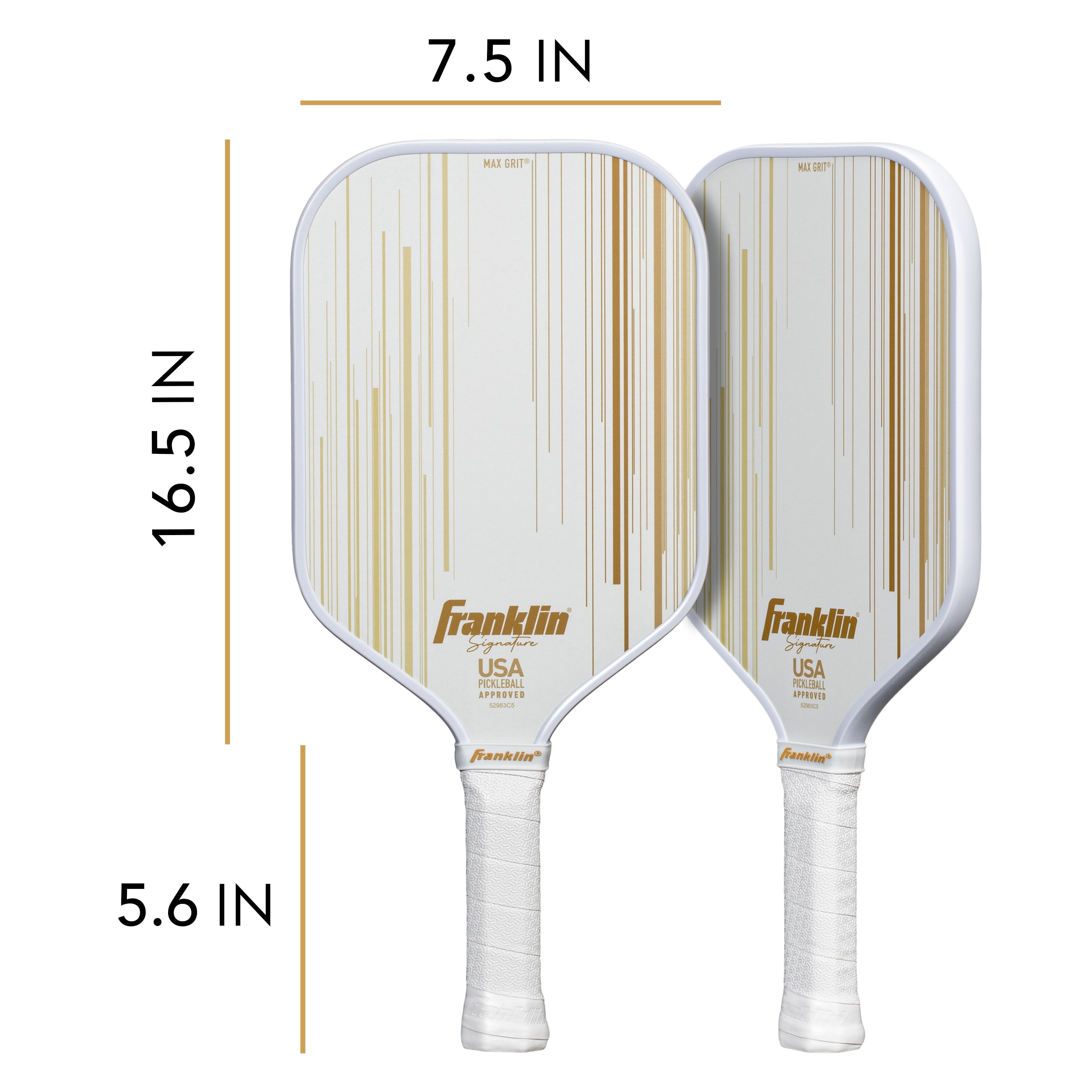 Franklin Sports Pro Signature Pickleball Paddle (Gold, 16.5 in x 7.5 in) tyz81