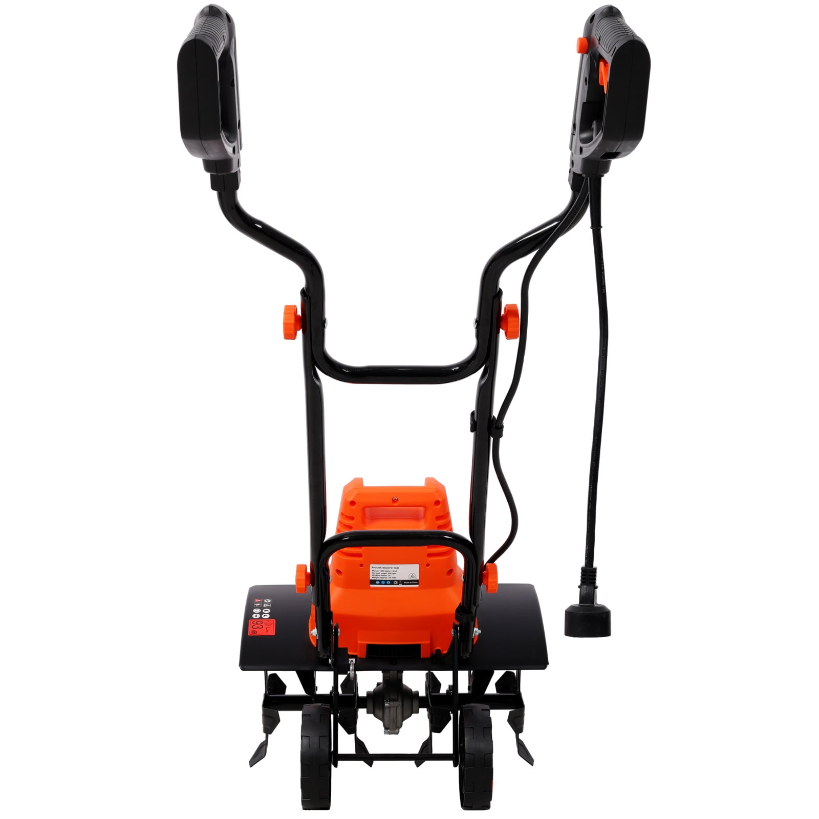 Deiokin Electric Garden Tiller, 13.5 Amp Corded Cultivator with 24 Steel Tines, Adjustable Wheels (18 in Width, 9 in Depth) i4rd2