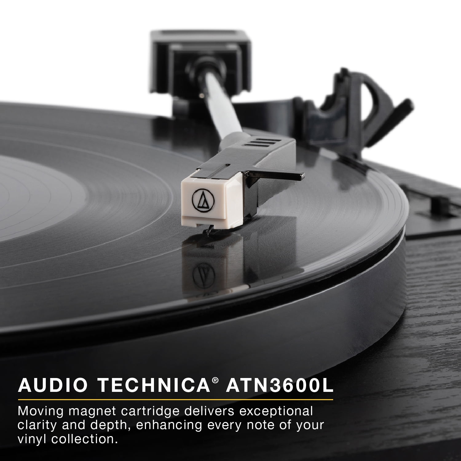 Victrola Harmony Bluetooth Turntable System with Speakers (Natural, 17.5 in x 14.5 in x 4.5 in) qrrq3