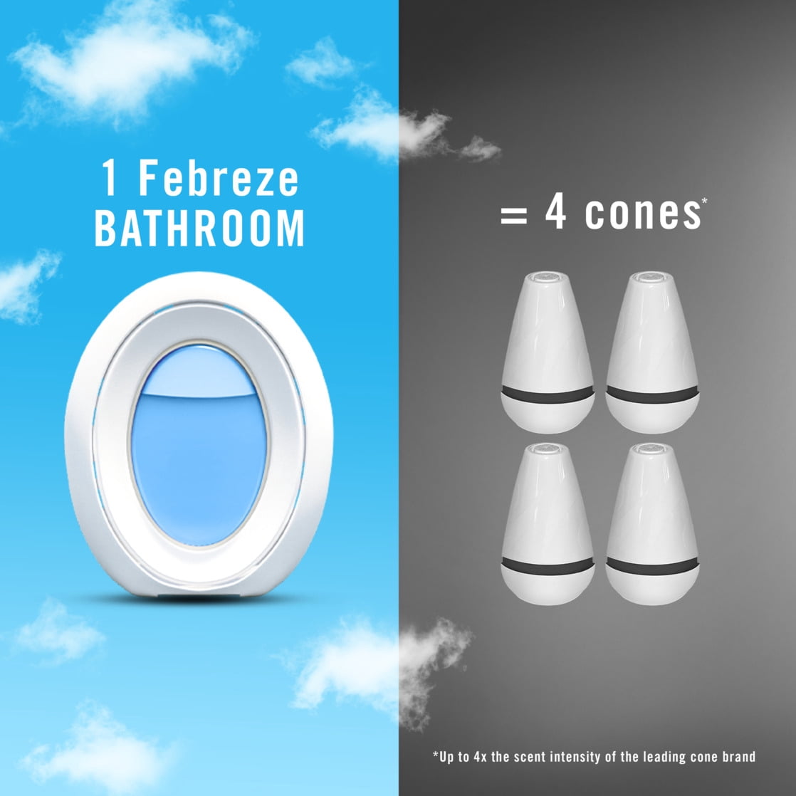 Febreze Bathroom Air Freshener, Odor-Fighting, Linen & Sky Scent (3 Count) ns5s2