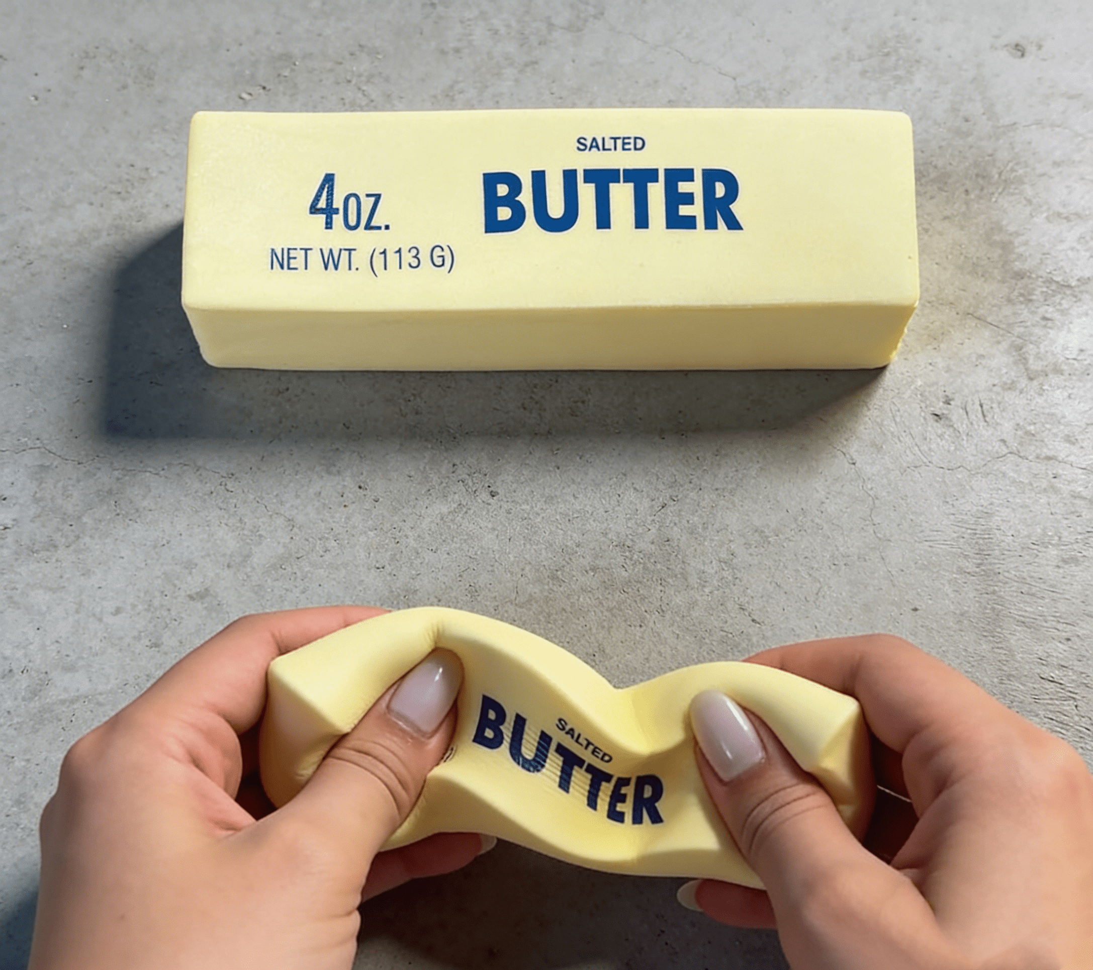 y8LJWC Butter Squeeze Stress Ball, Slow Rebound Fidget Toy for Anxiety Relief (Yellow, 5.7 in) pj718