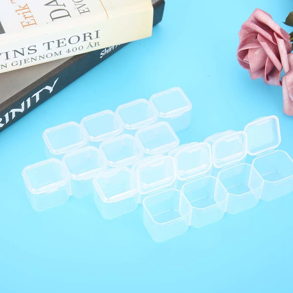 LIYJTK 56 Slot Diamond Painting Storage Container, Adjustable Plastic Bead Organizer for Nail Art and Craft Supplies (Clear, 56 Slots) ybaud