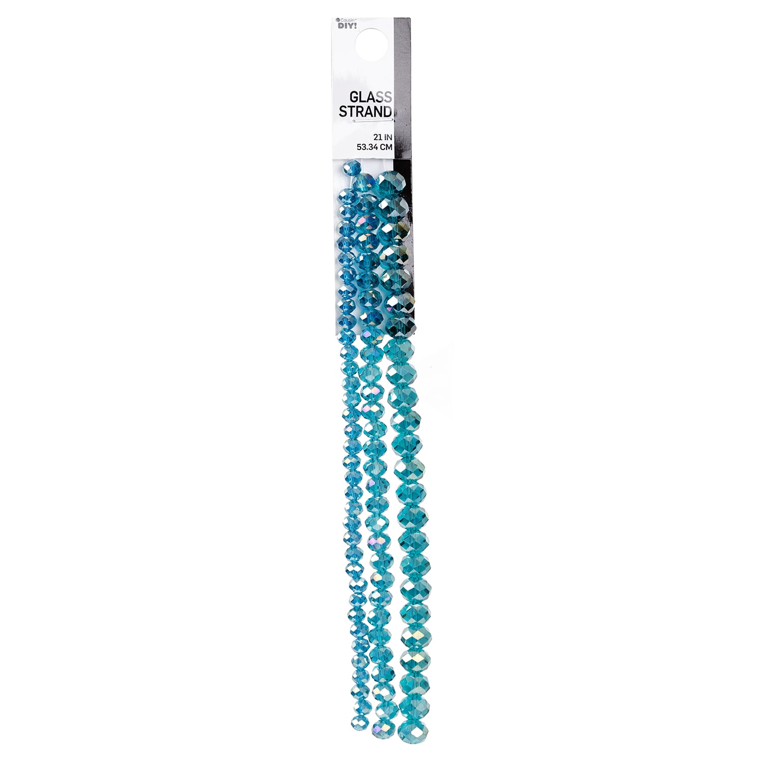 CousinDIY Glass Rondelle Beads for Jewelry Making (Indicolite Teal AB, 88 Pieces) 526v8