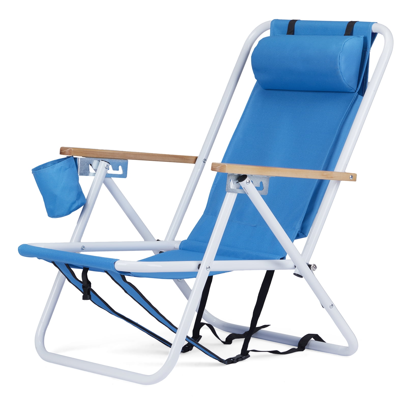 Ktaxon Portable Folding Beach Chair (Blue, 1 Pack) 3csda