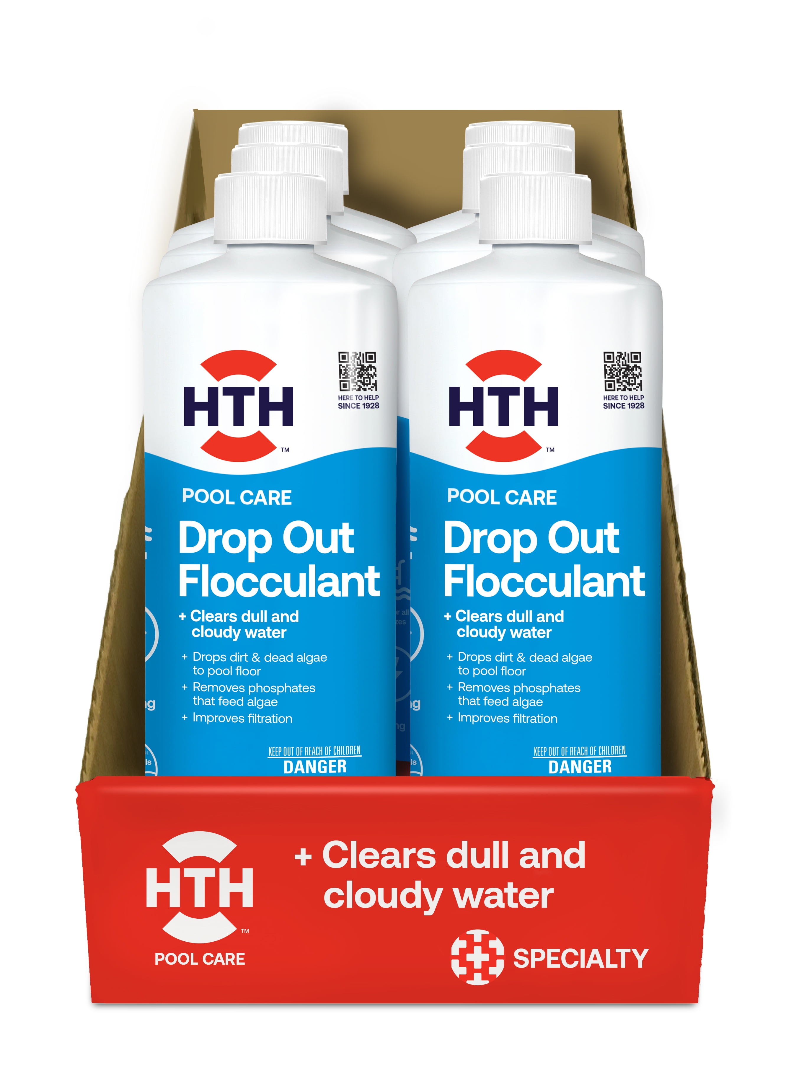 HTH Drop Out Flocculant Pool Clarifier (Clear, 28 oz) zq8if