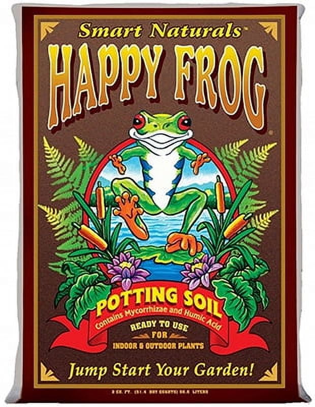 Hydrofarm Happy Frog Potting Soil, Nutrient-Rich Organic Garden Mix with Excellent Drainage (2 cu ft) 6aow5