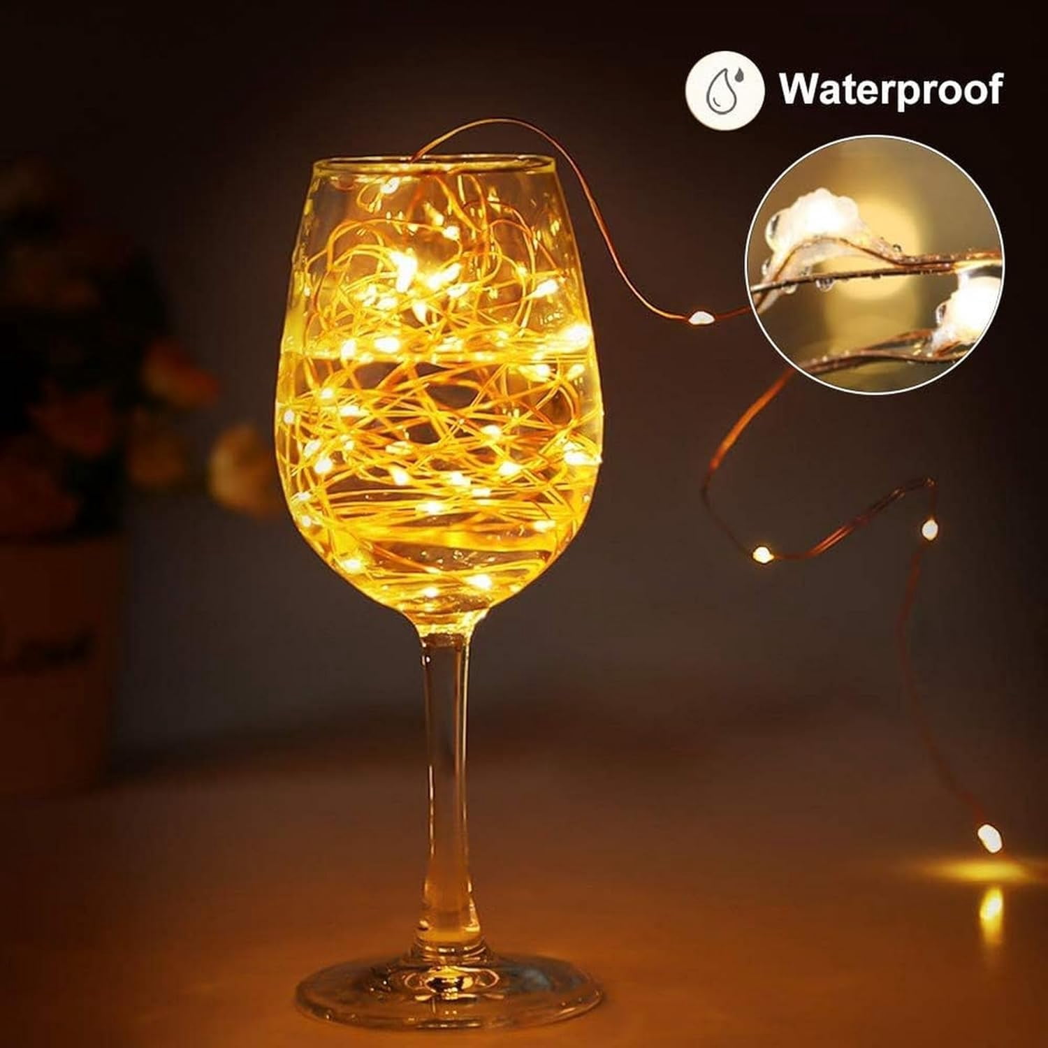 ArooickT Solar String Lights Outdoor Garden Waterproof LED Fairy Lights (White, 46 ft, 2 Pack) j0we0