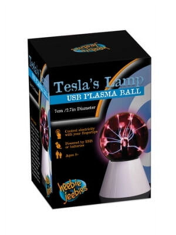 Heebie Jeebies Plasma Ball Lamp USB Powered Interactive Lightning Sphere (6 in) 5b5iq