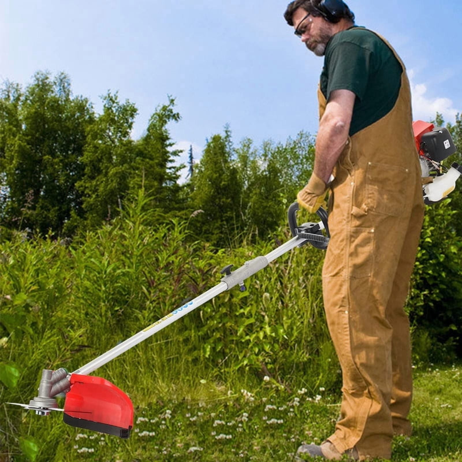 Mohsoe 5-in-1 Gas Powered Garden Trimmer and Brush Cutter (Red, 52cc) nudgk
