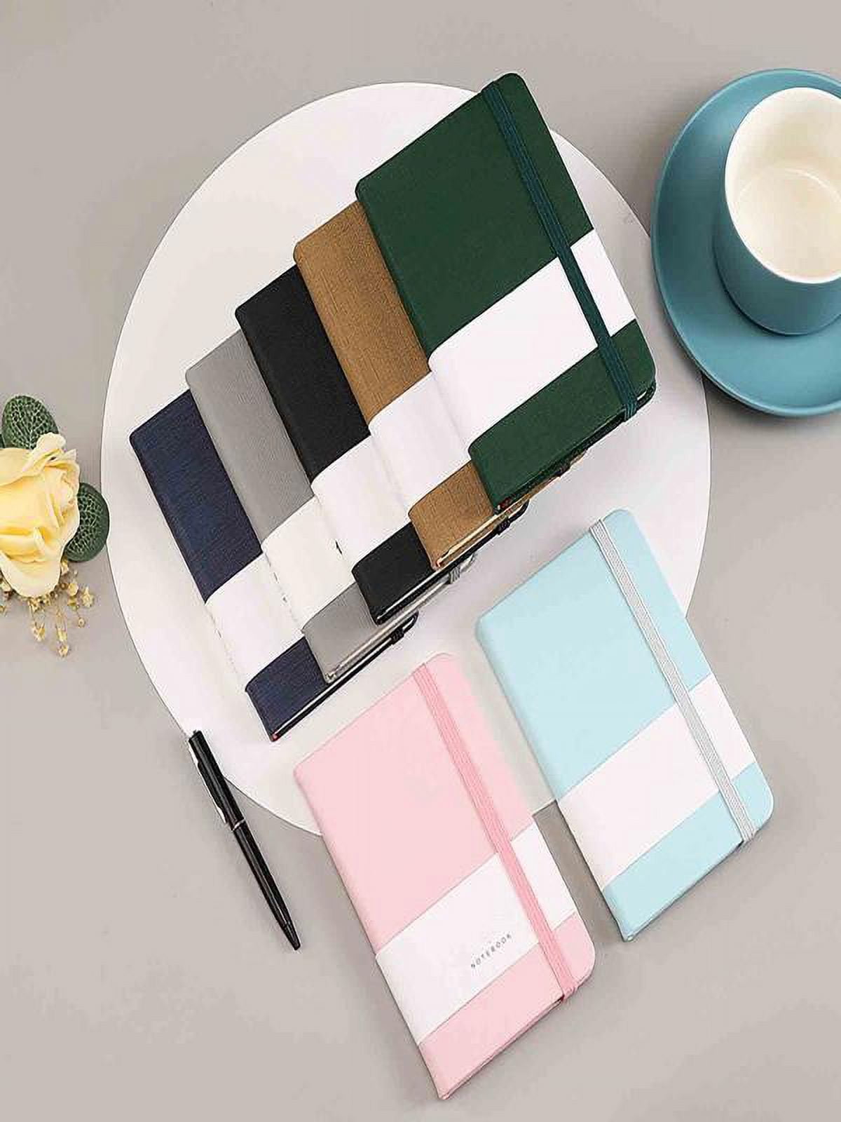 Mouliraty A7 Pocket Notebook Hardcover Journal for Office and Study (Green, 4.1 in x 2.9 in) btsgy