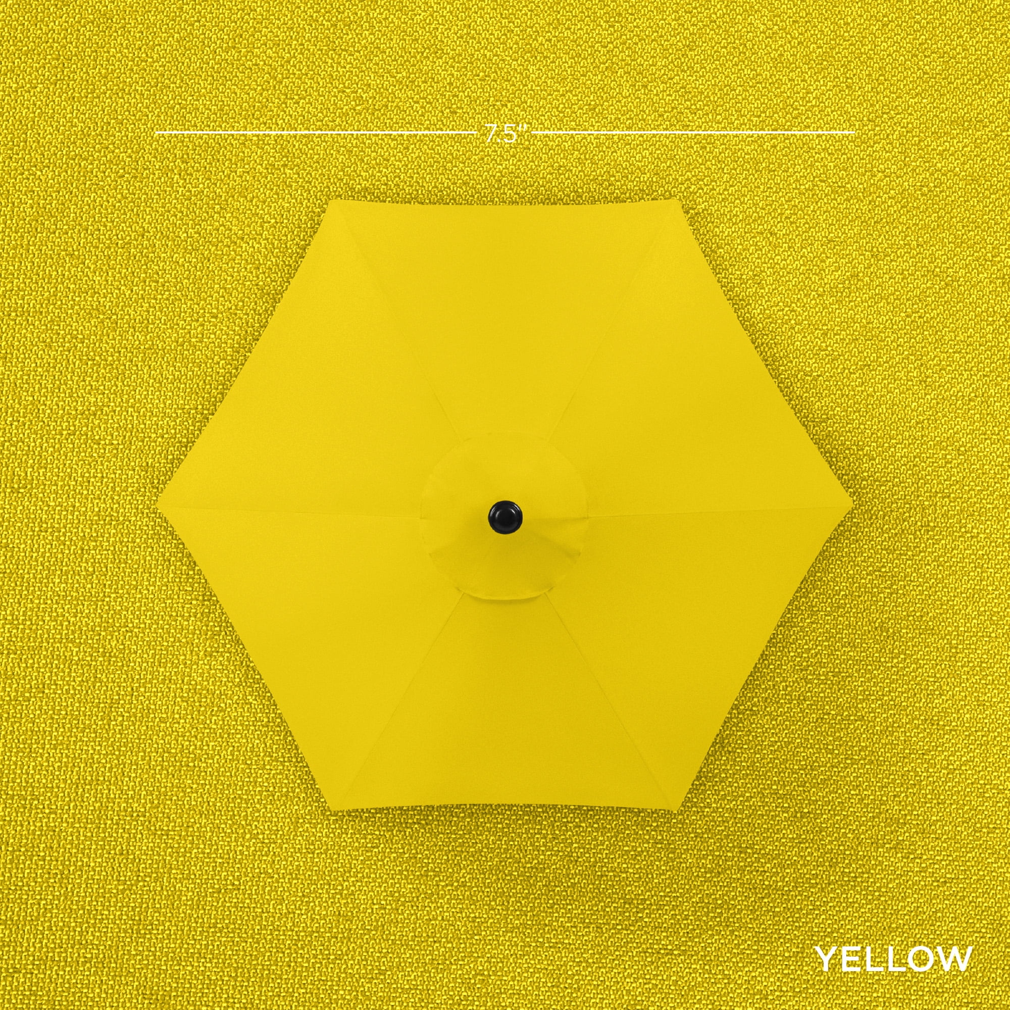 Best Choice Products 7.5ft Heavy-Duty Outdoor Market Patio Umbrella with Push Button Tilt and Crank (Yellow, 7.5 ft) kms0g