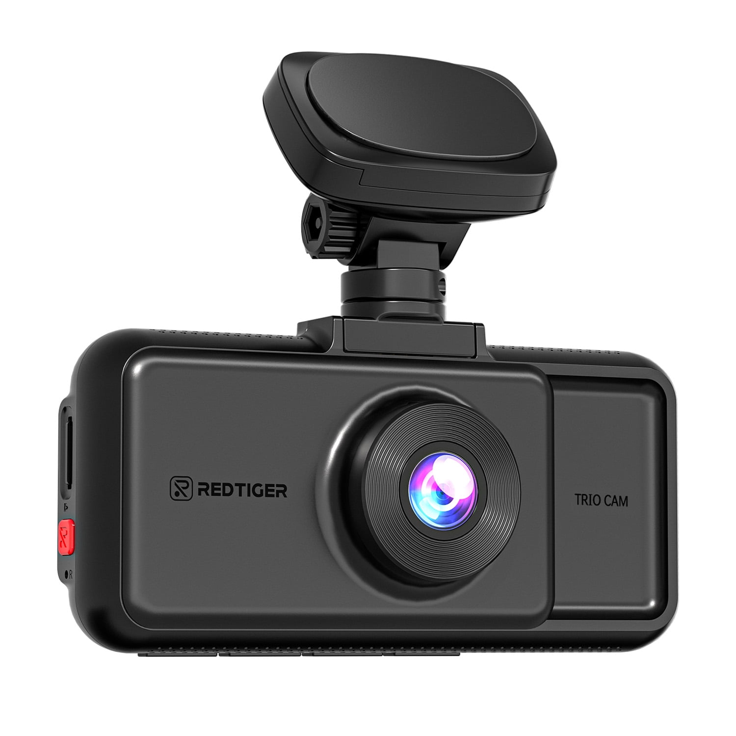 REDTIGER A6 3-Channel Dash Cam, Front Rear and Interior Triple Camera, WiFi GPS Touch Screen (Black, 64GB) fagw2
