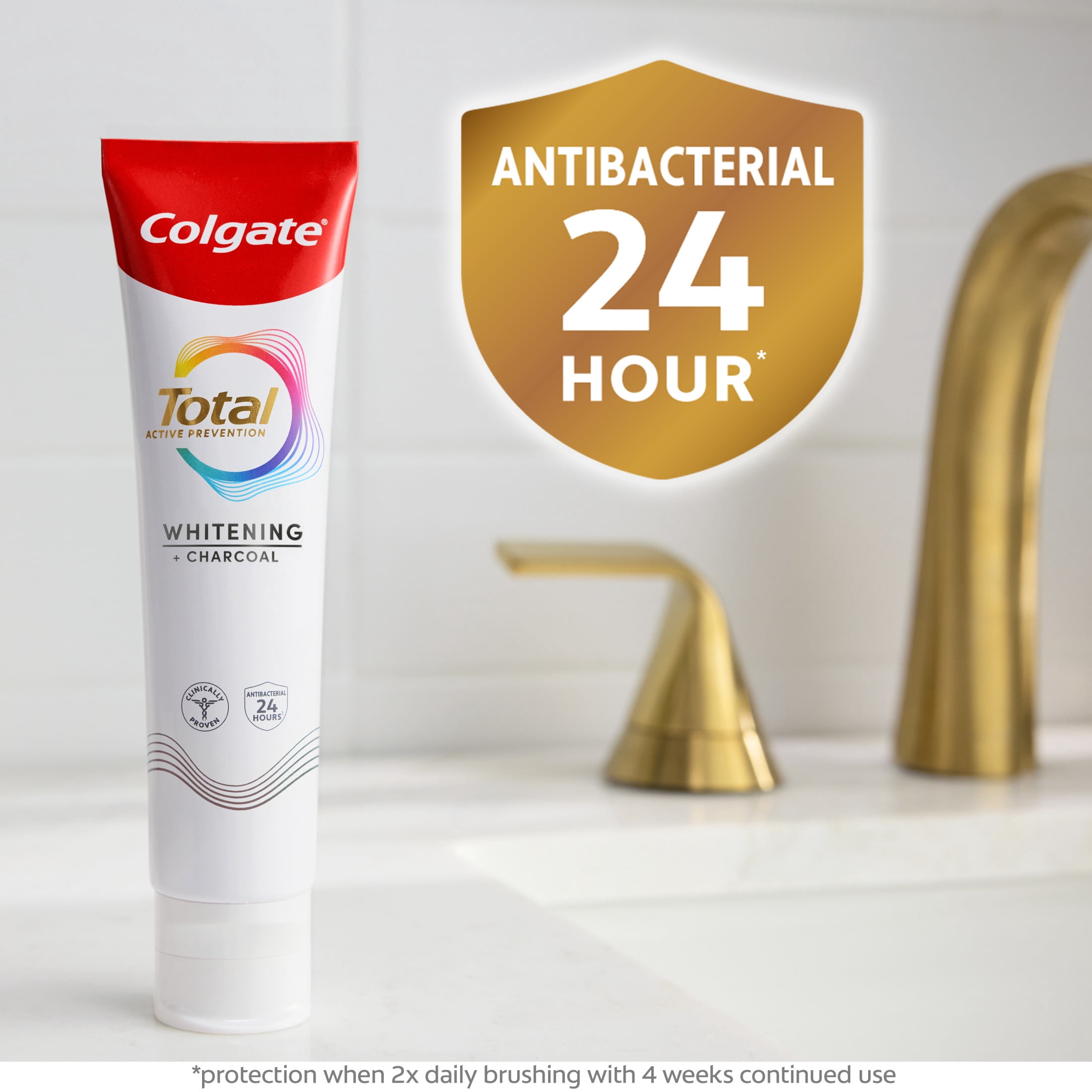 Colgate Total Active Prevention Whitening and Charcoal Toothpaste, Mint (5.1 oz) s7gvq