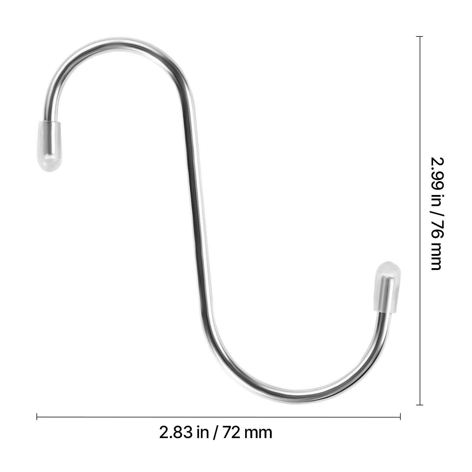 VEVOR S Hooks Heavy Duty Stainless Steel Hanging Hangers for Kitchen and Closet (Silver, 40 Pack, 3.4 in) yc0zg