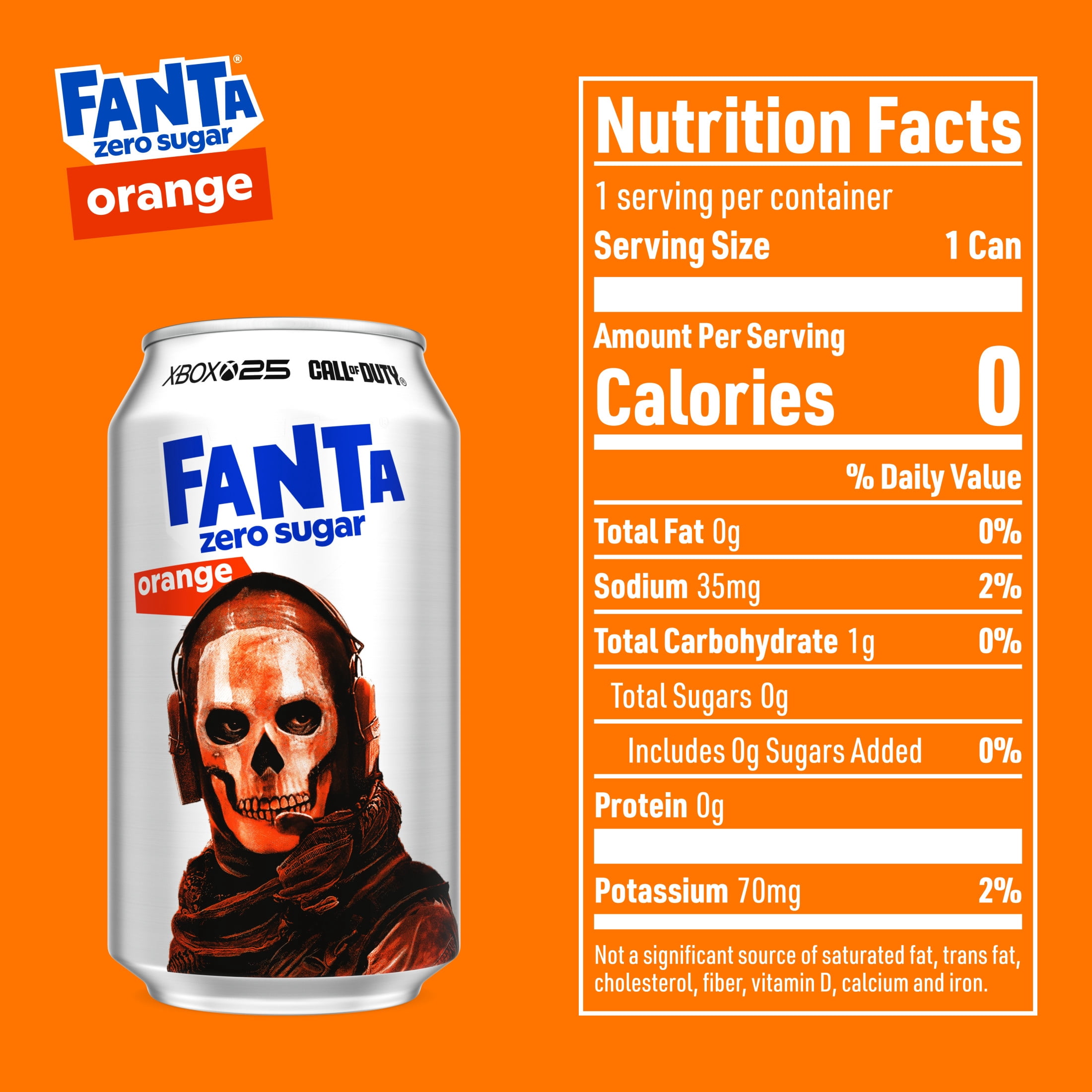 Fanta Zero Sugar Orange Soda, Refreshing Fruit Flavored Soft Drink (Orange, 12 fl oz, 12 Pack) pvm87