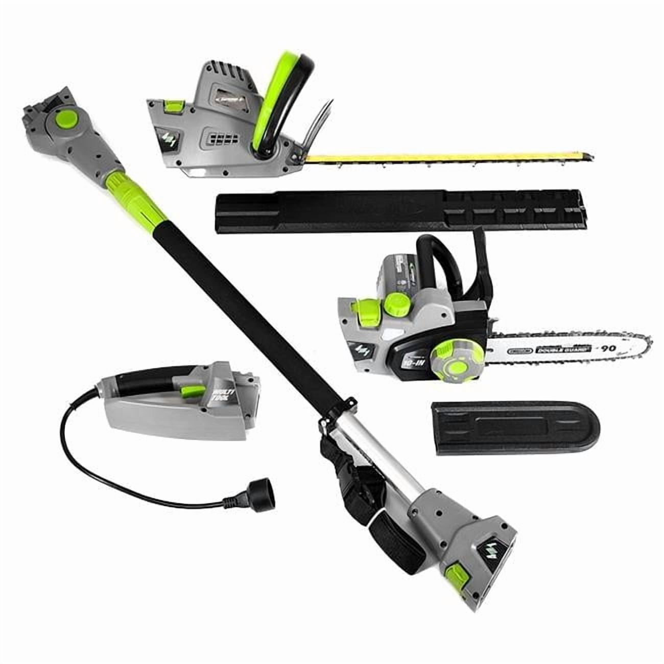 Earthwise 4-in-1 Electric Multi-Tool Hedge Trimmer and Pole Saw (Grey, 8.8 ft) fmcff