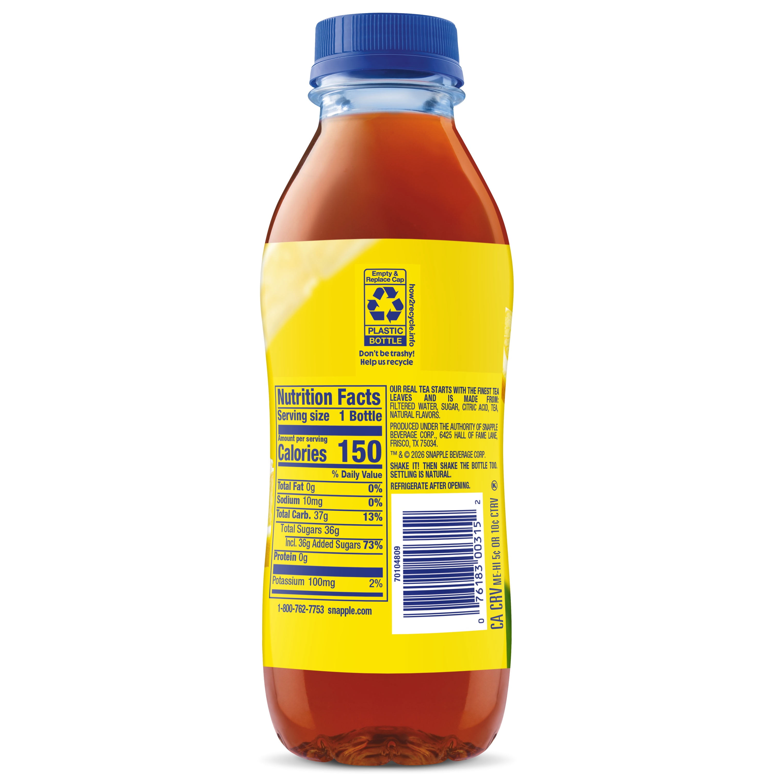 Snapple Lemon Tea, All Natural Refreshing Iced Tea Beverage (16 fl oz) htnp9