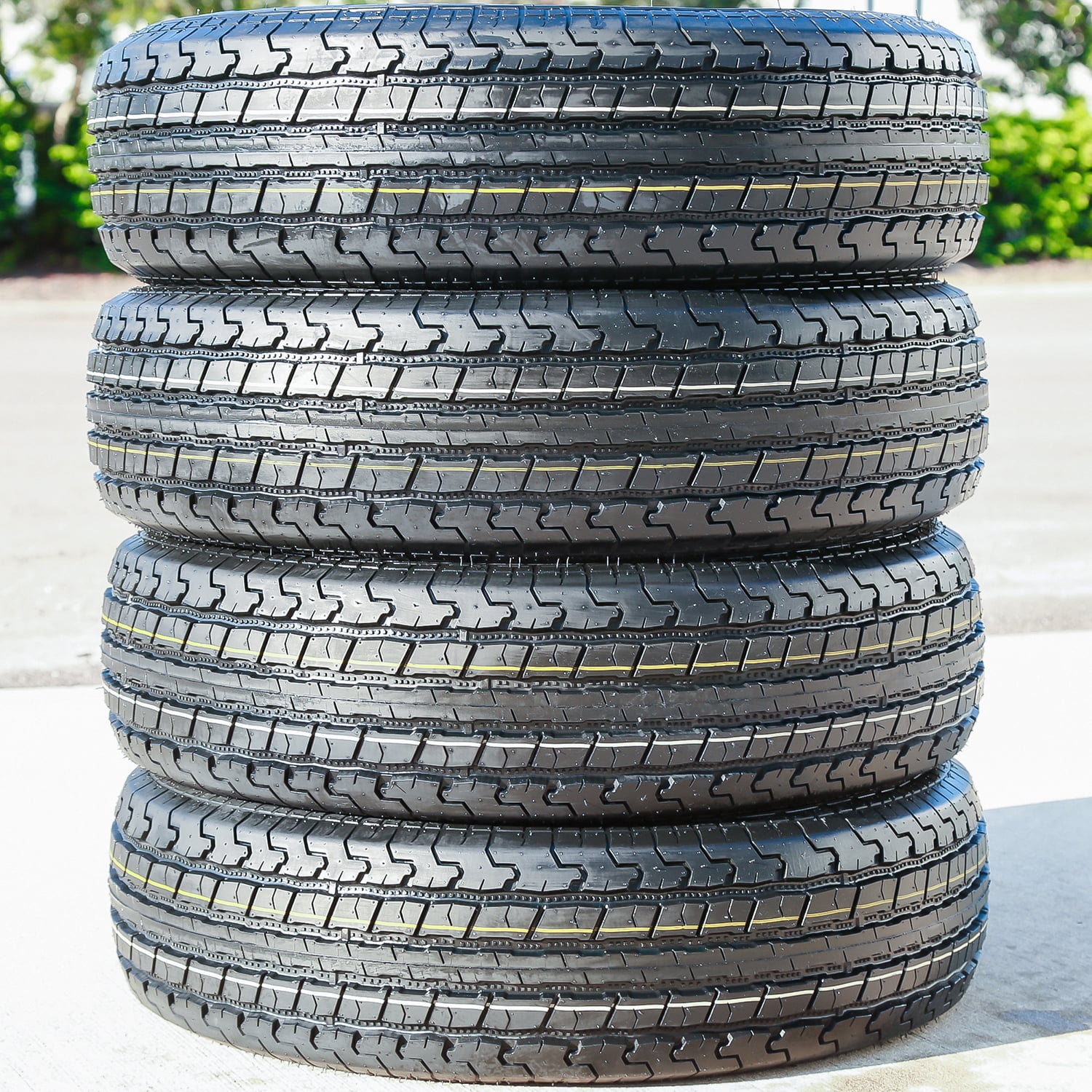 Roundrule ST Hikee Trailer Tires All Season Highway Performance (ST205/75R15, 8 Ply, Set of 4) 5hz18