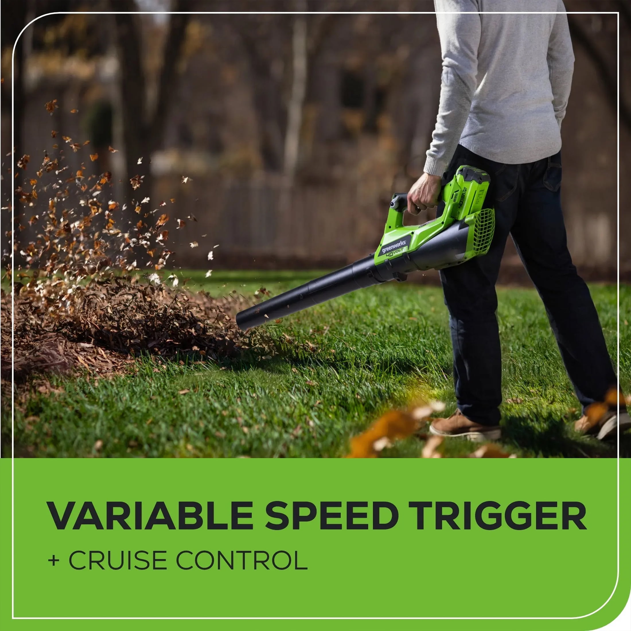 Greenworks 40V Cordless String Trimmer and Leaf Blower Combo Kit (Black, 2.0 Ah Battery) ld9u7