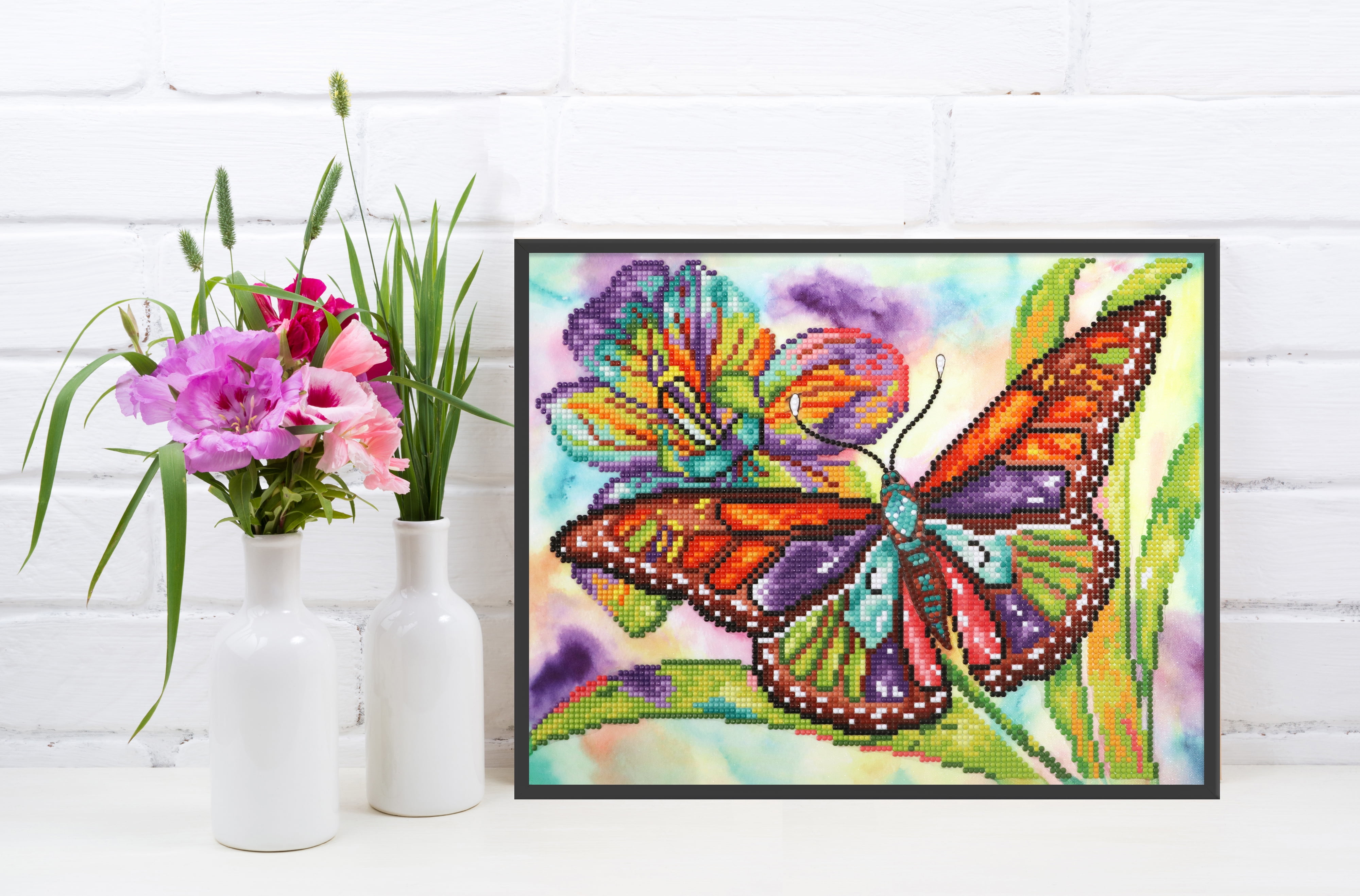 DIAMOND DOTZ Watercolor Butterfly Diamond Painting Kit (Multicolor, 11 in x 14 in) ryf06
