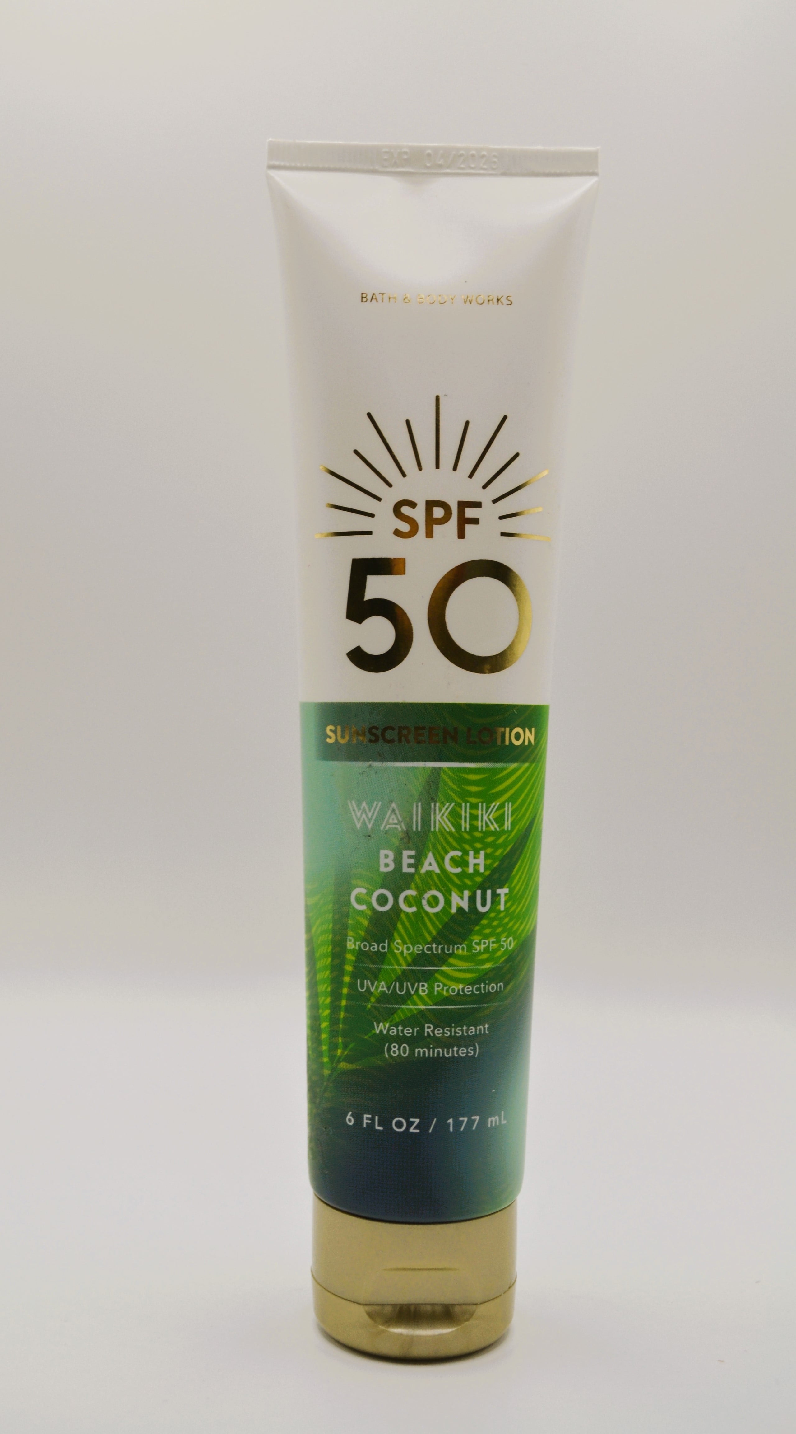 Bath & Body Works Waikiki Beach Coconut Sunscreen Lotion (Broad-Spectrum SPF 50, 6 fl oz) 8f6y4