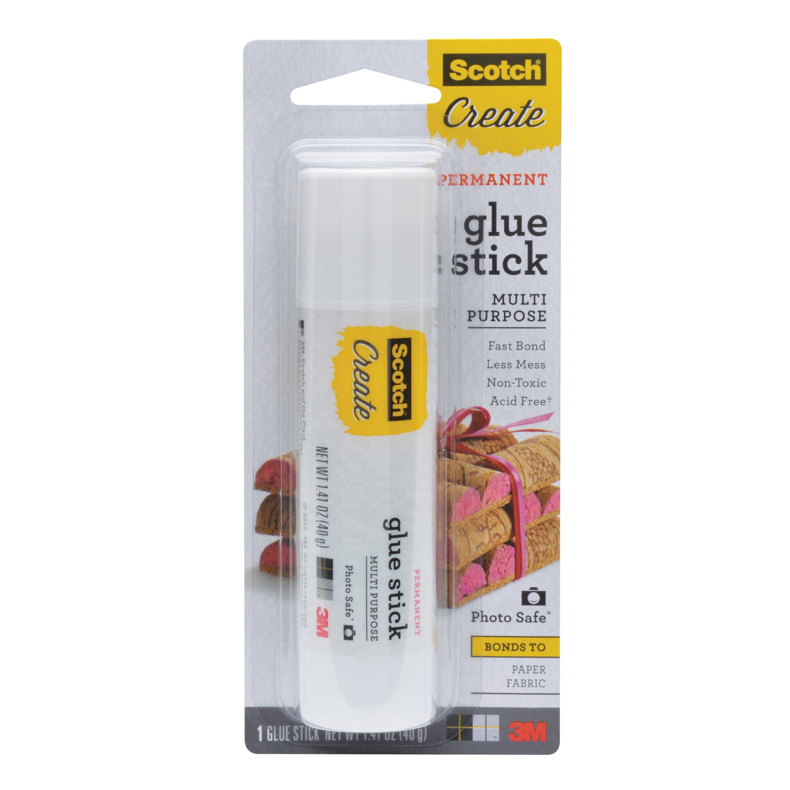 3M Scotch Glue Stick, Acid-Free Adhesive for Scrapbooking and Crafts (White, 1.41 oz) ngfmu