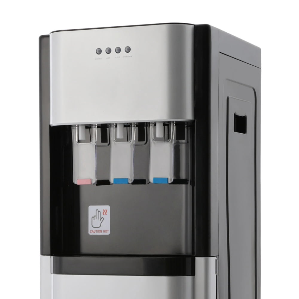 Generic Bottom-Loading Water Dispenser with Hot, Room & Cold Temperature Settings (Silver, Floor Standing) zxhnc
