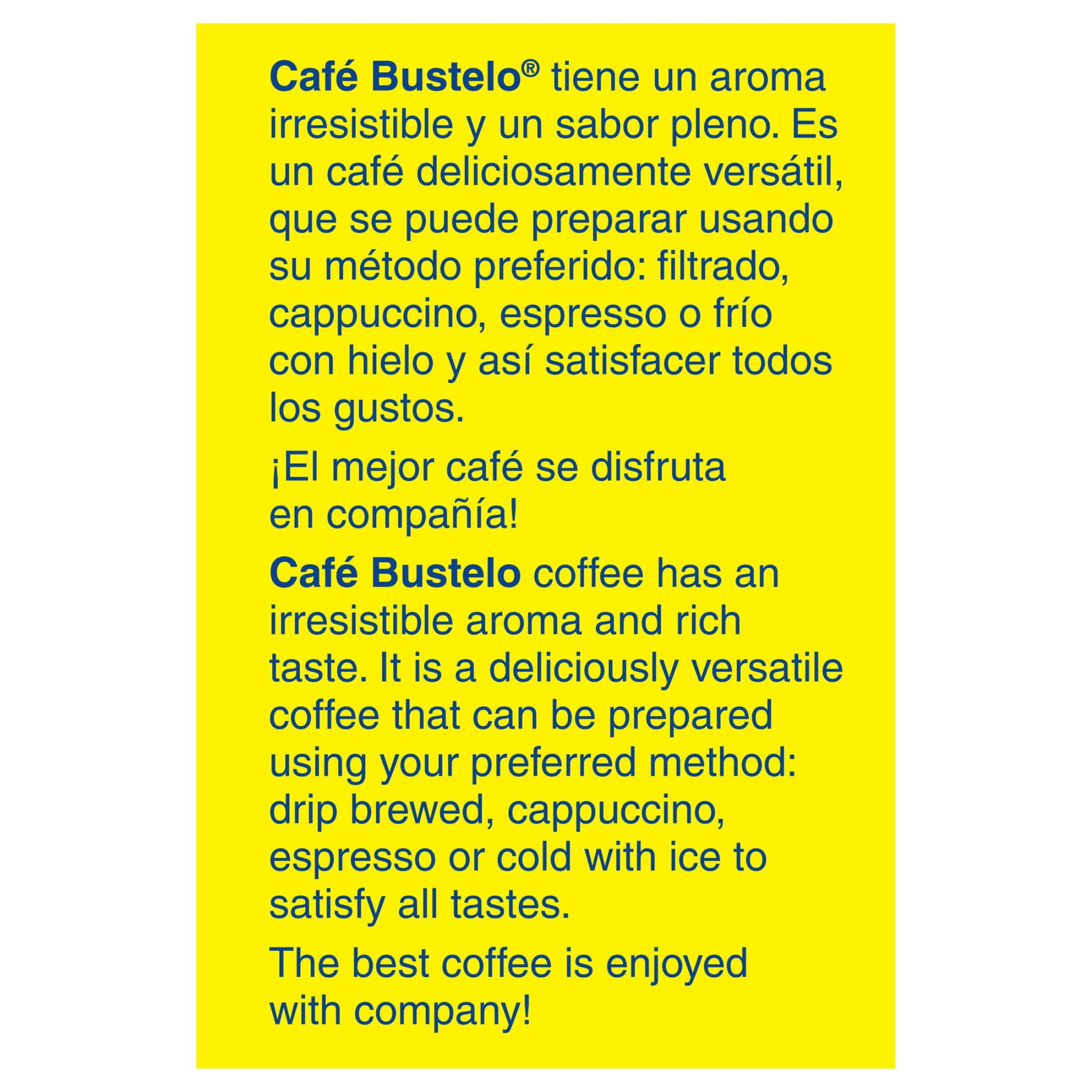 Cafe Bustelo Espresso Style Dark Roast Ground Coffee (10 oz) 0e6m6