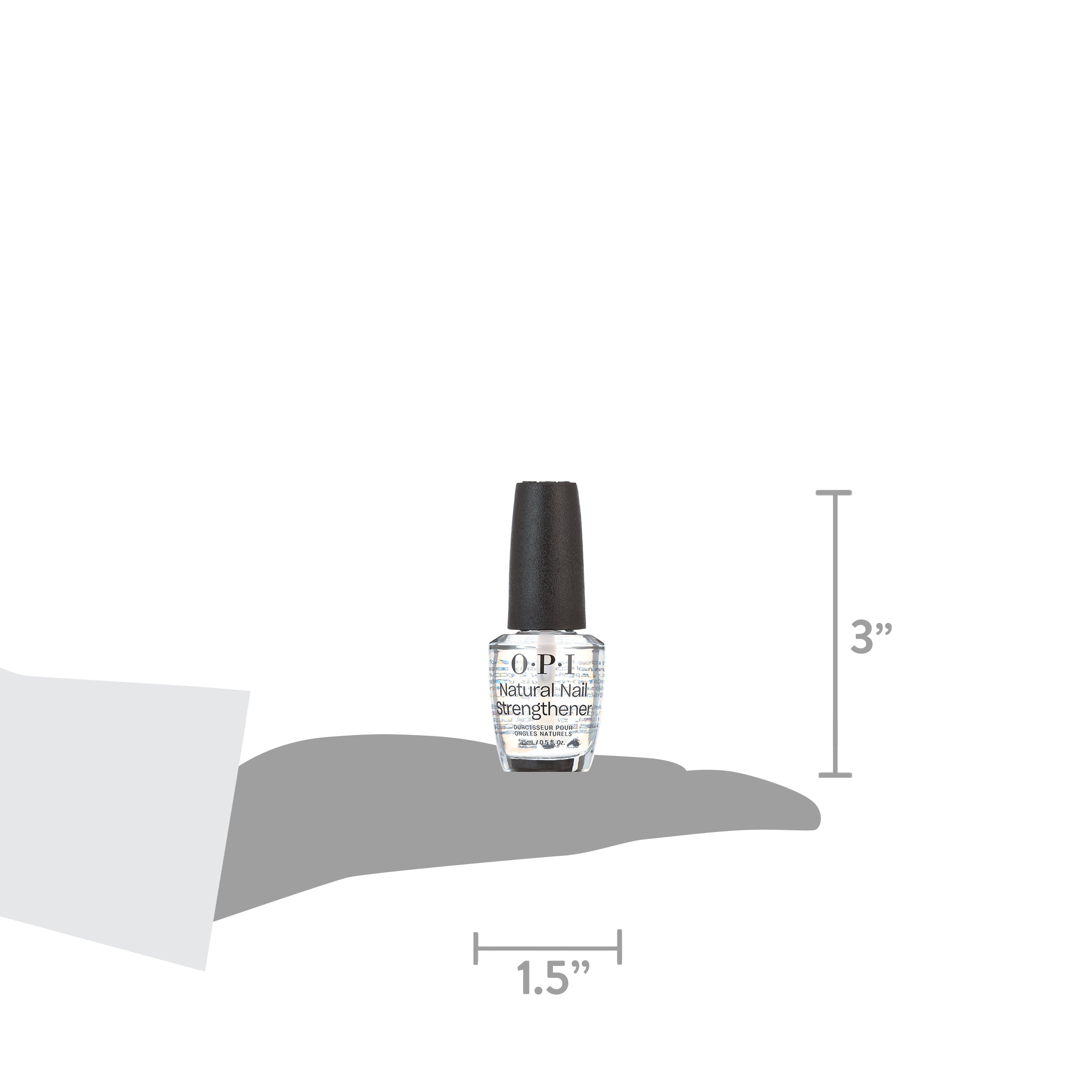 OPI Natural Nail Strengthener, Protective Base Coat for Stronger Nails (Clear, 0.5 fl oz) zeq9x