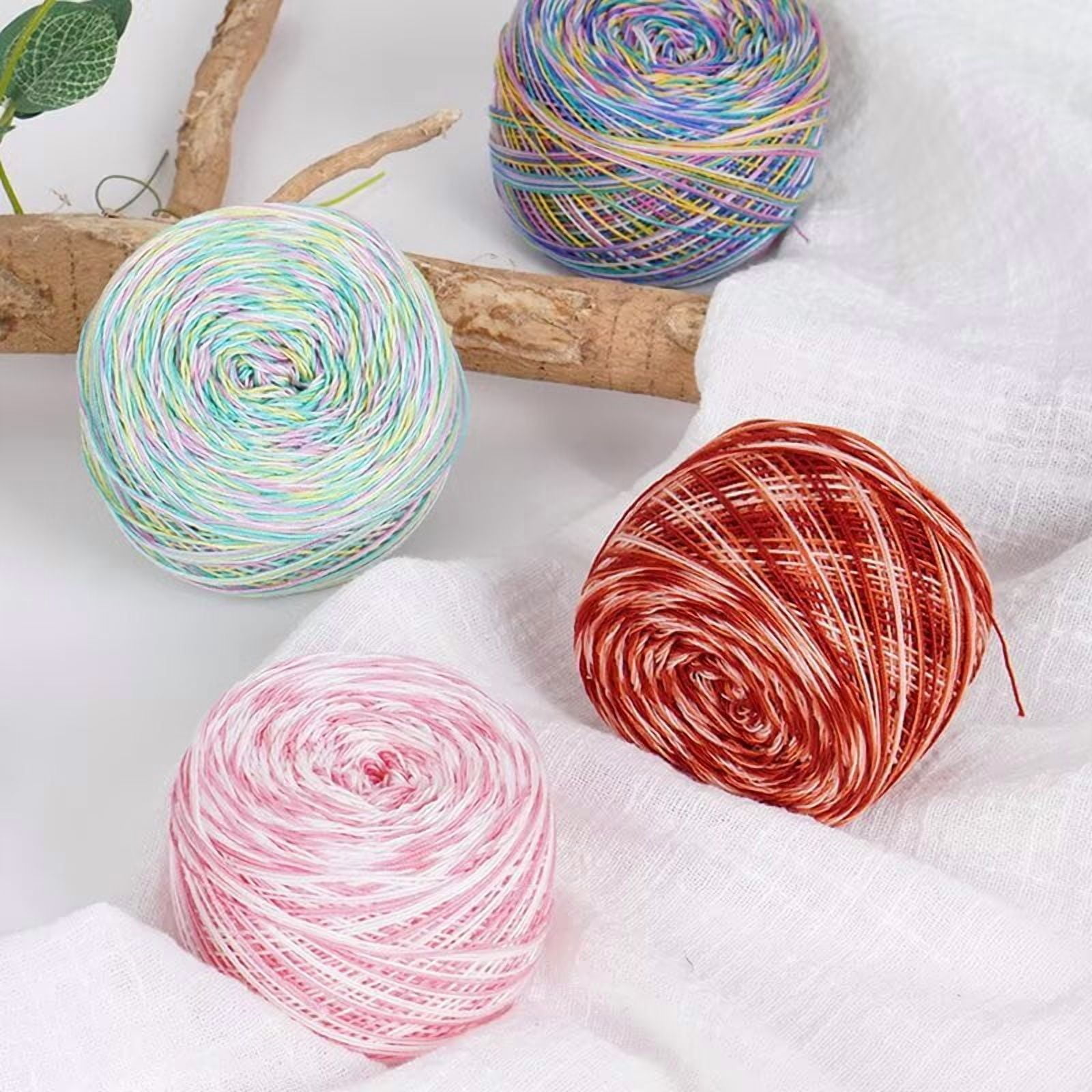 XmhyTop Cotton Crochet Thread for DIY Lace Crafts, Soft Knitting Yarn for Tatting and Needlework (Black and Red, 1.8 oz) f5u3o