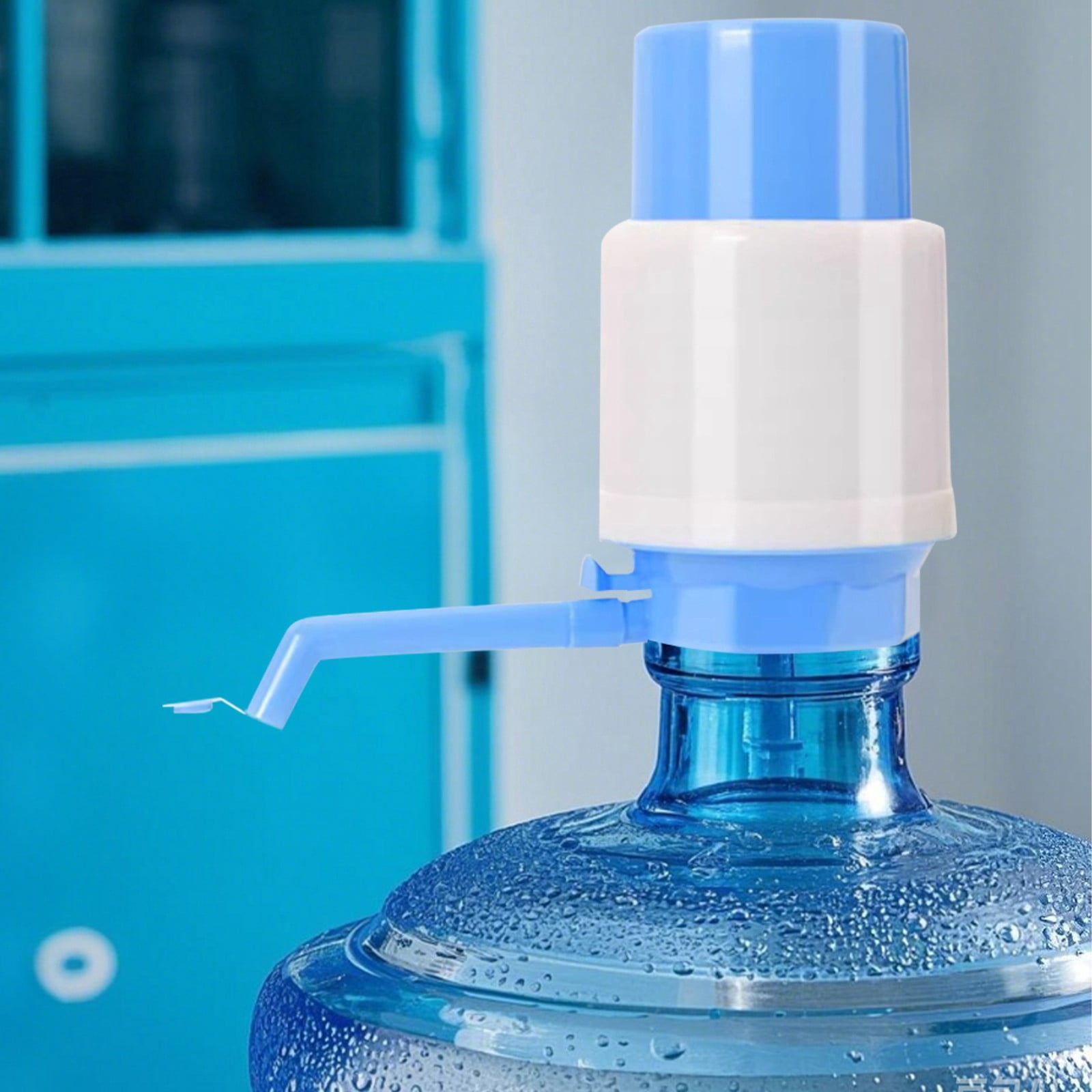 Rmncdg Manual Hand-Operated Water Dispenser Pump for 5-Gallon Jugs (Light Blue, 1 Pack) yg57h