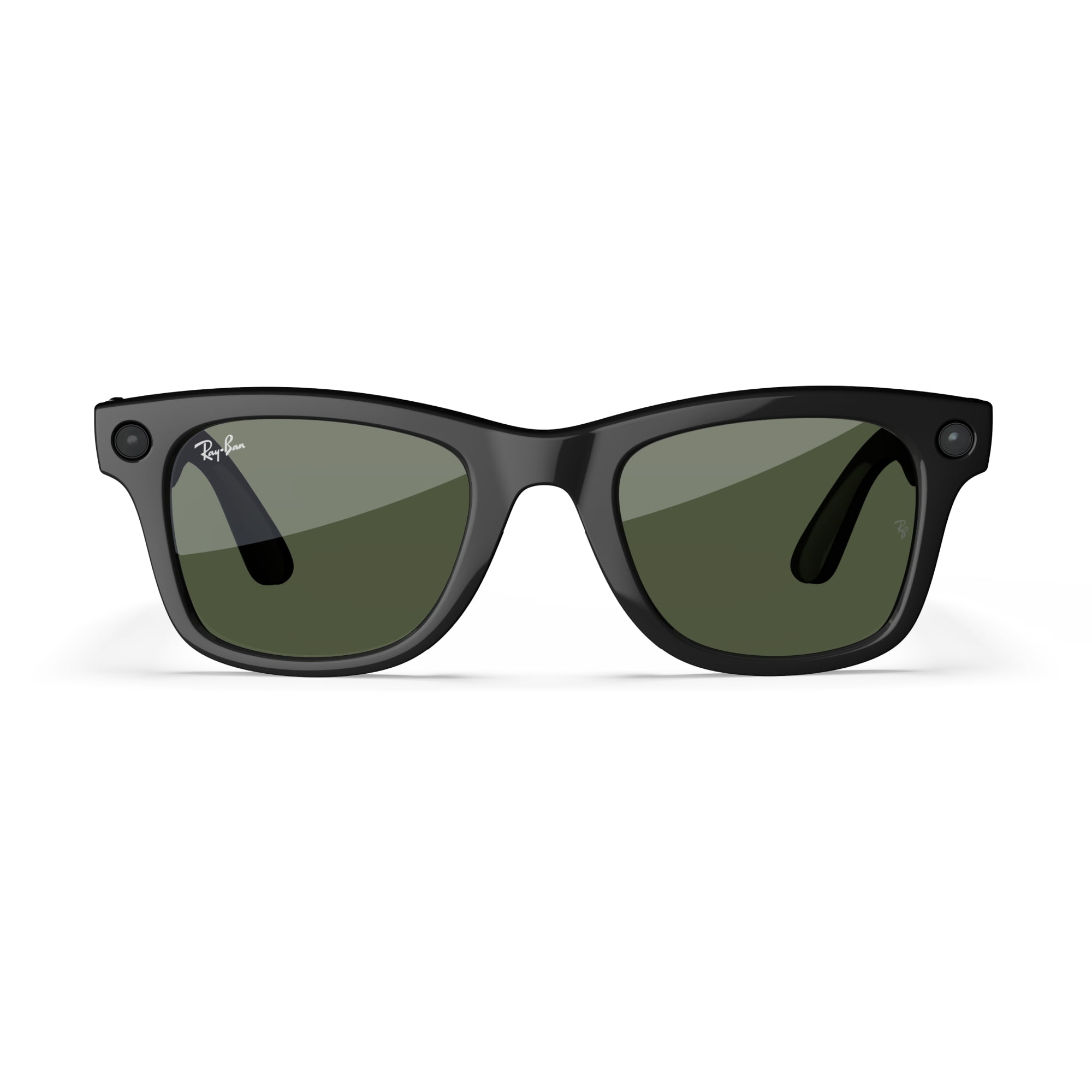 Ray-Ban Meta Wayfarer Smart AI Glasses (Shiny Black, Green Lenses, Gen 1) g1gp4