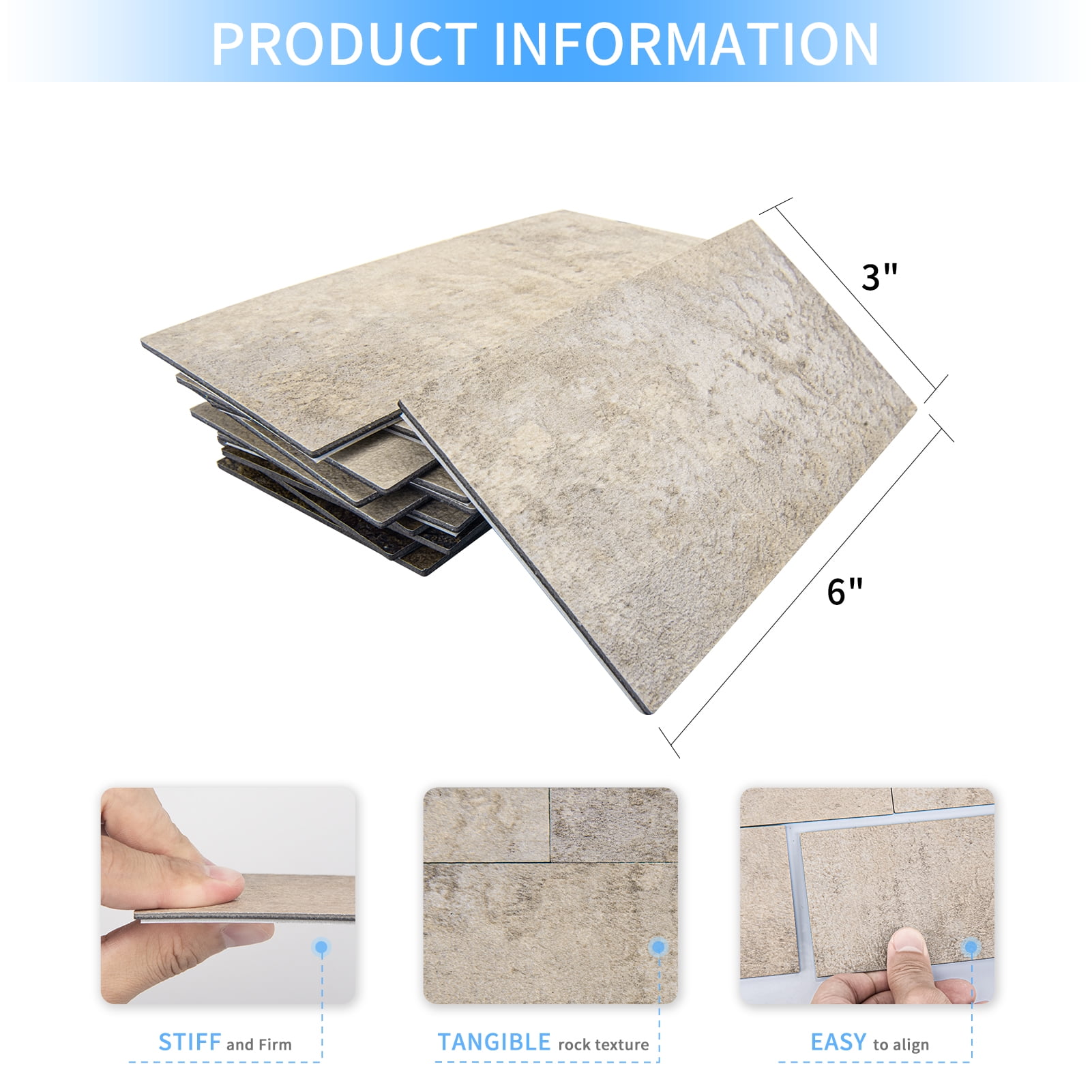 Art3d Peel and Stick Subway Wall Tile for Kitchen Backsplash and Bathroom (Beige, 102-Piece Set, 3 in. x 6 in.) pew7z