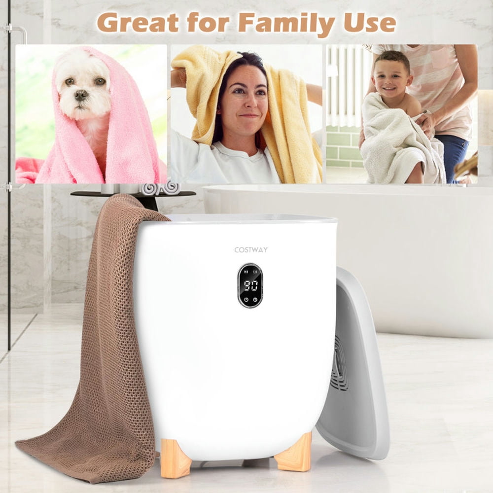 Kadyn Towel Warmer Bucket with Auto Shut Off and 2 Temperature Settings (White, 25L) 4dbo3